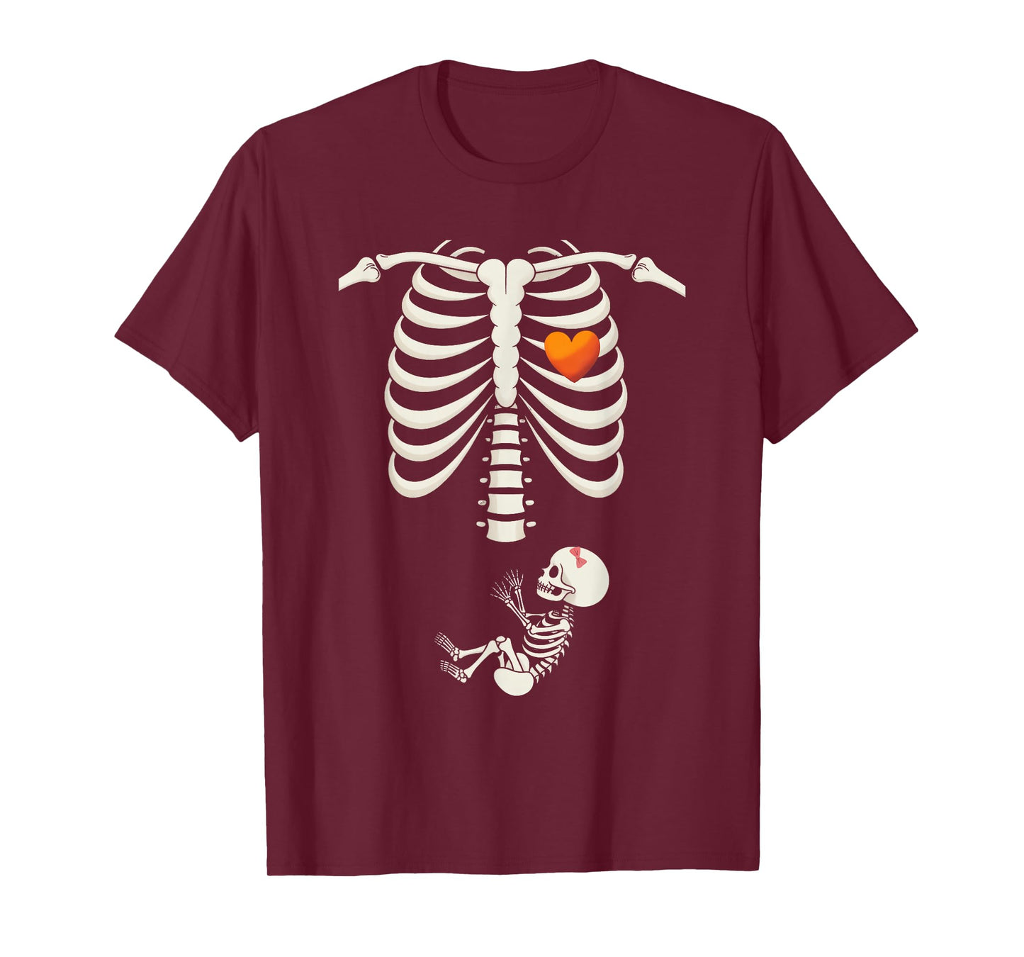Baby Shower Skeleton Halloween Pregnancy Annoucement Girls T-Shirt