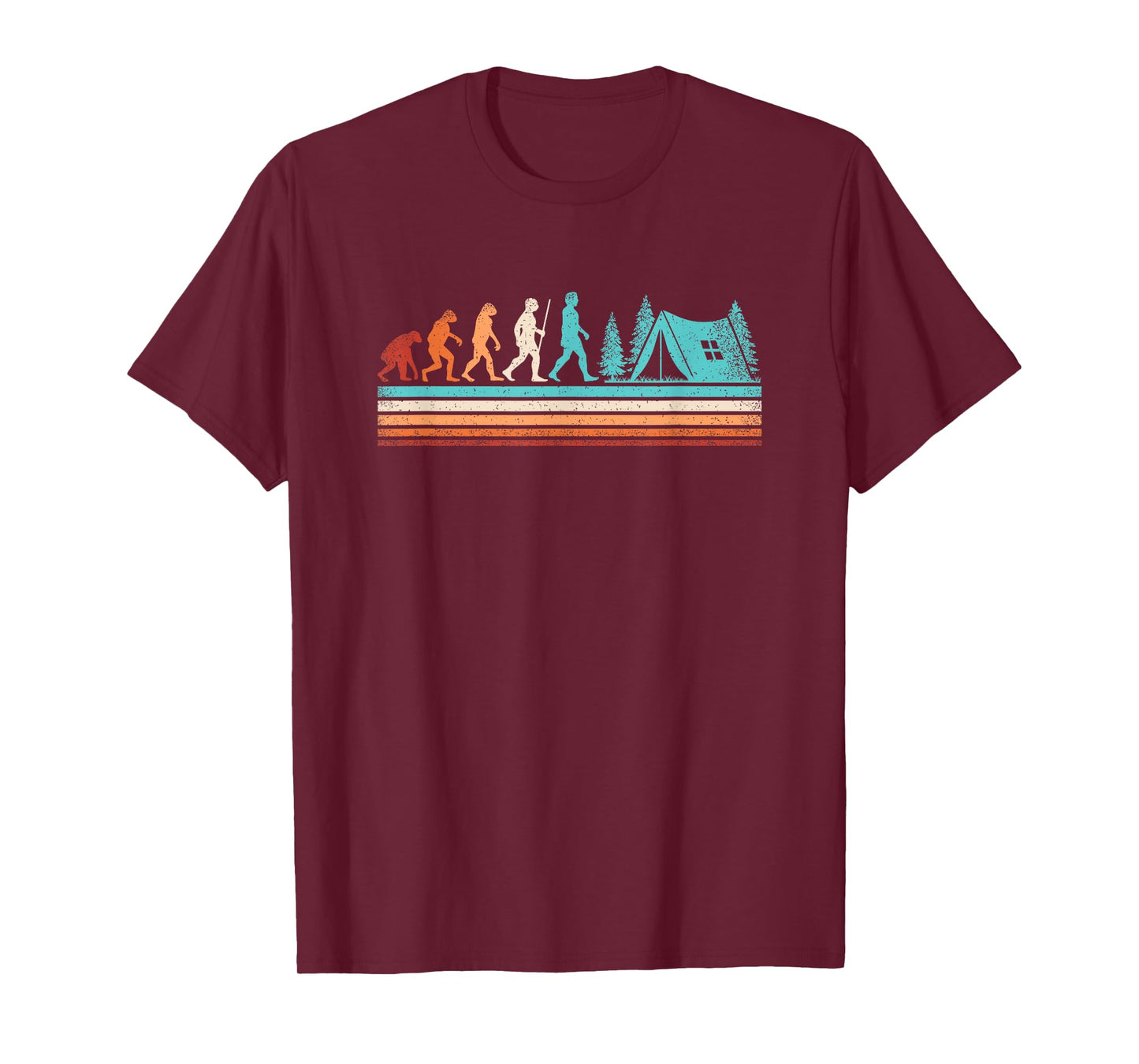 Retro Camping Evolution Outdoor Nature Camper Hiking Camping T-Shirt