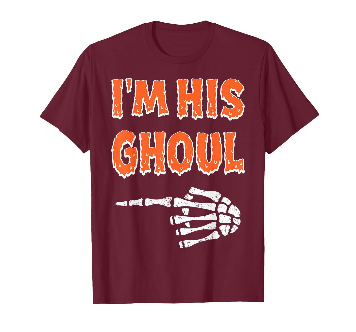 I’m Her Boo I’m His Ghoul Halloween Couples Matching Costume T-Shirt