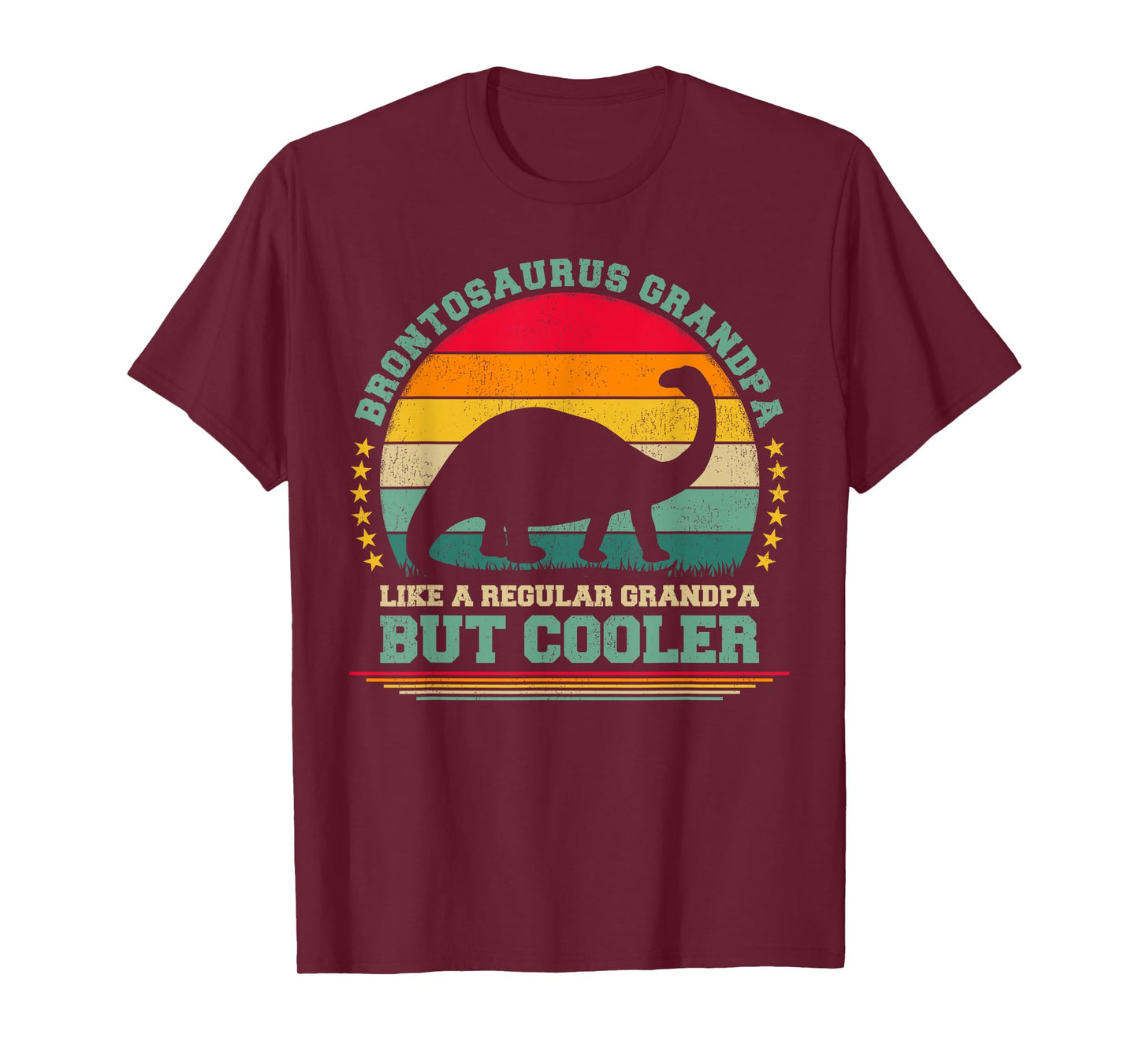 Brontosaurus Grandpa Like A Regular Grandpa Father's Day T-Shirt