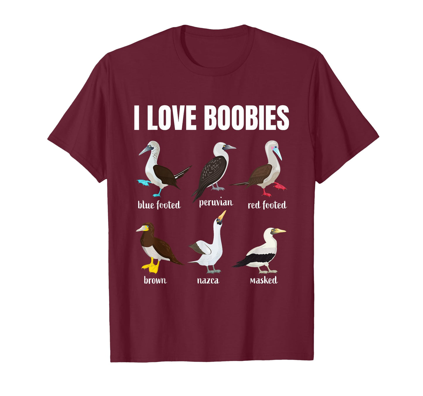 Booby Birds Funny I love Boobies Funny Fathers Day Mens T-Shirt