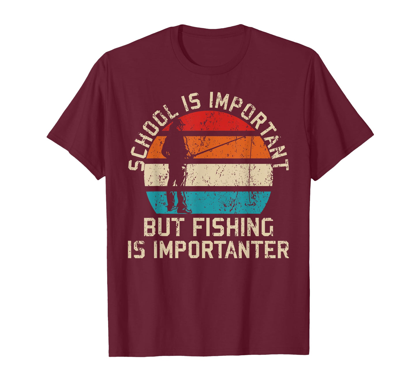 School Is Important But Fishing Is Importanter Youth Kids T-Shirt