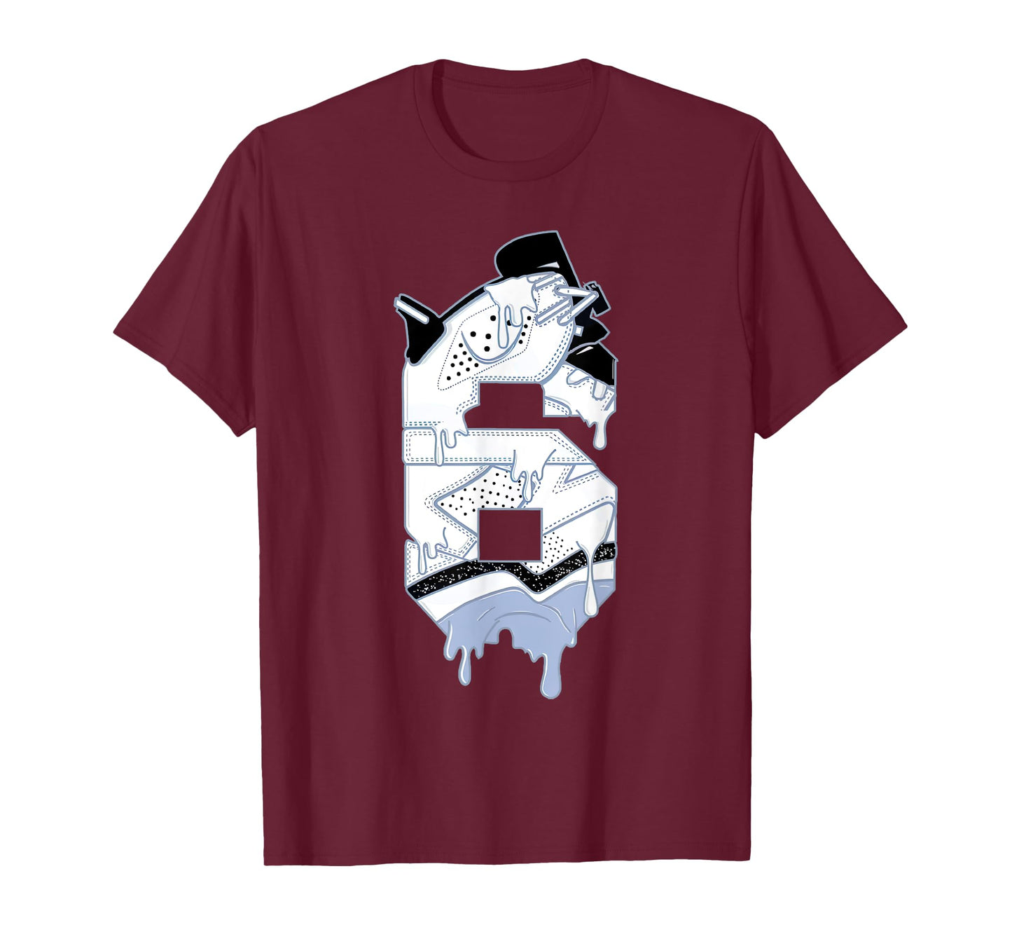Number 6 Reverse Black White 6s Matching Tee For Men Women T-Shirt