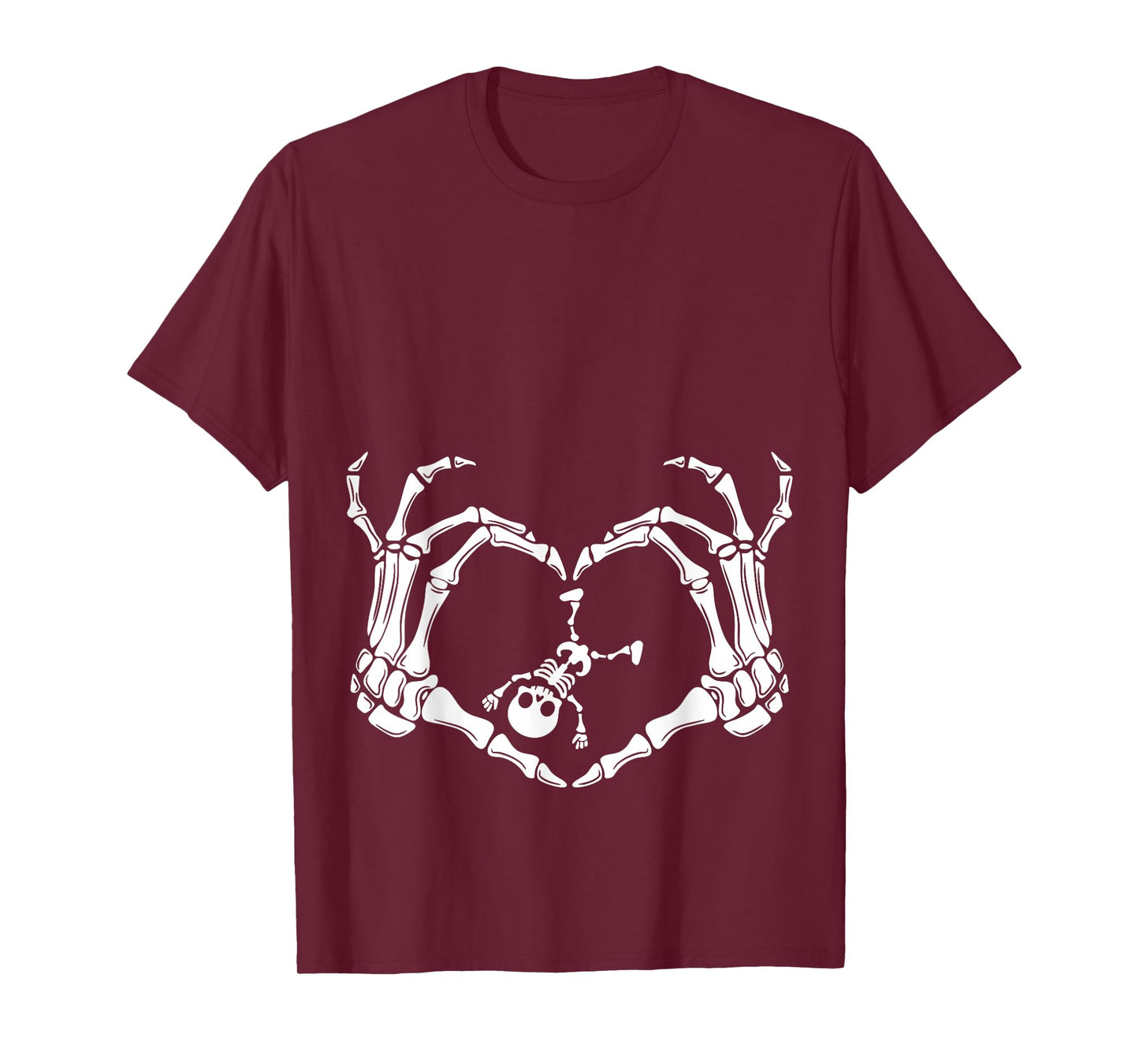 Halloween Skeleton Baby Rib Cage Pregnant Pumpkin New Mom T-Shirt