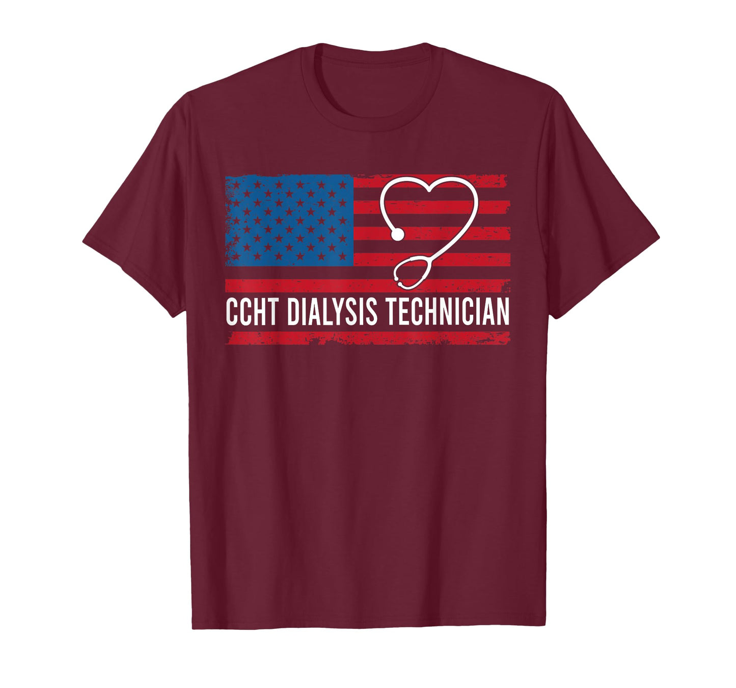 CCHT Dialysis Tech USA Flag T-Shirt