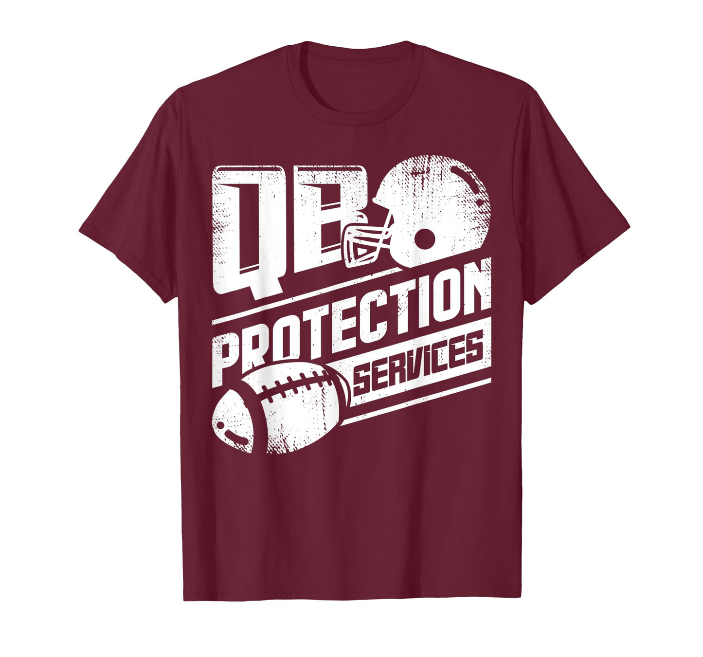 Funny Offensive Linemen Quarterback QB Protection Services T-Shirt
