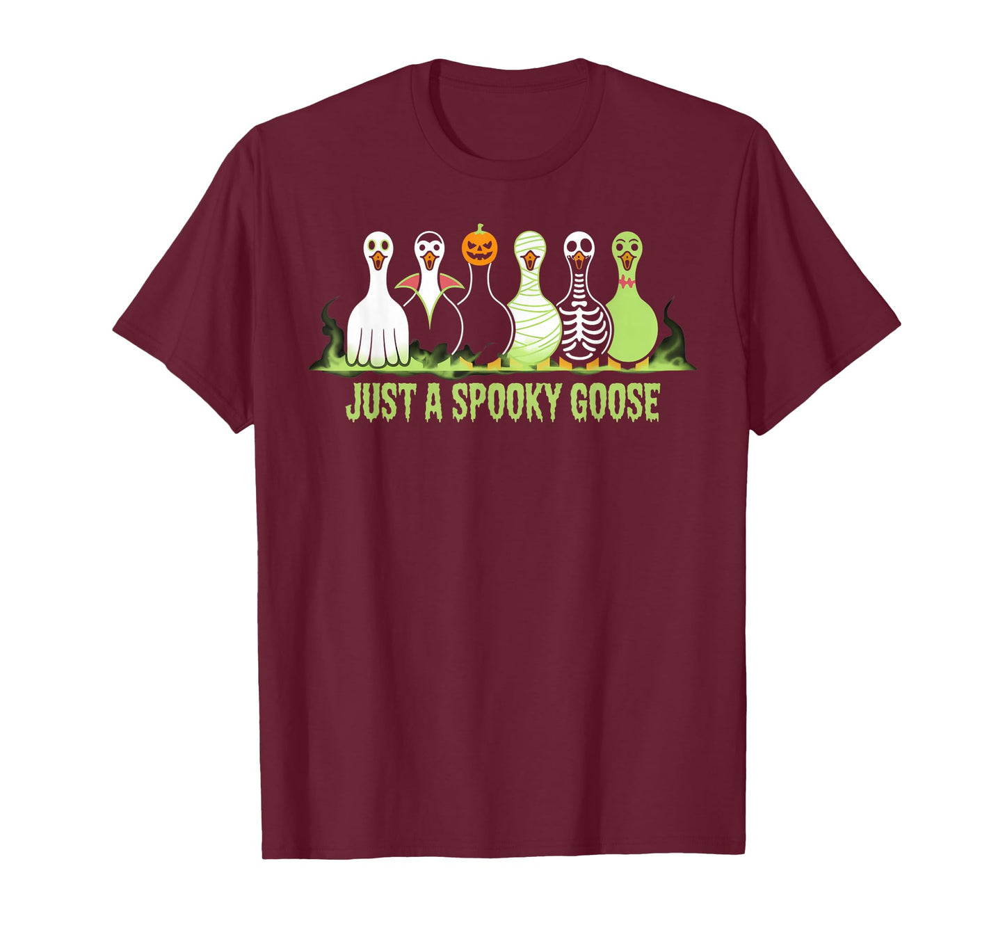 Just A Spooky Goose Halloween Silly Goose Funny Halloween T-Shirt