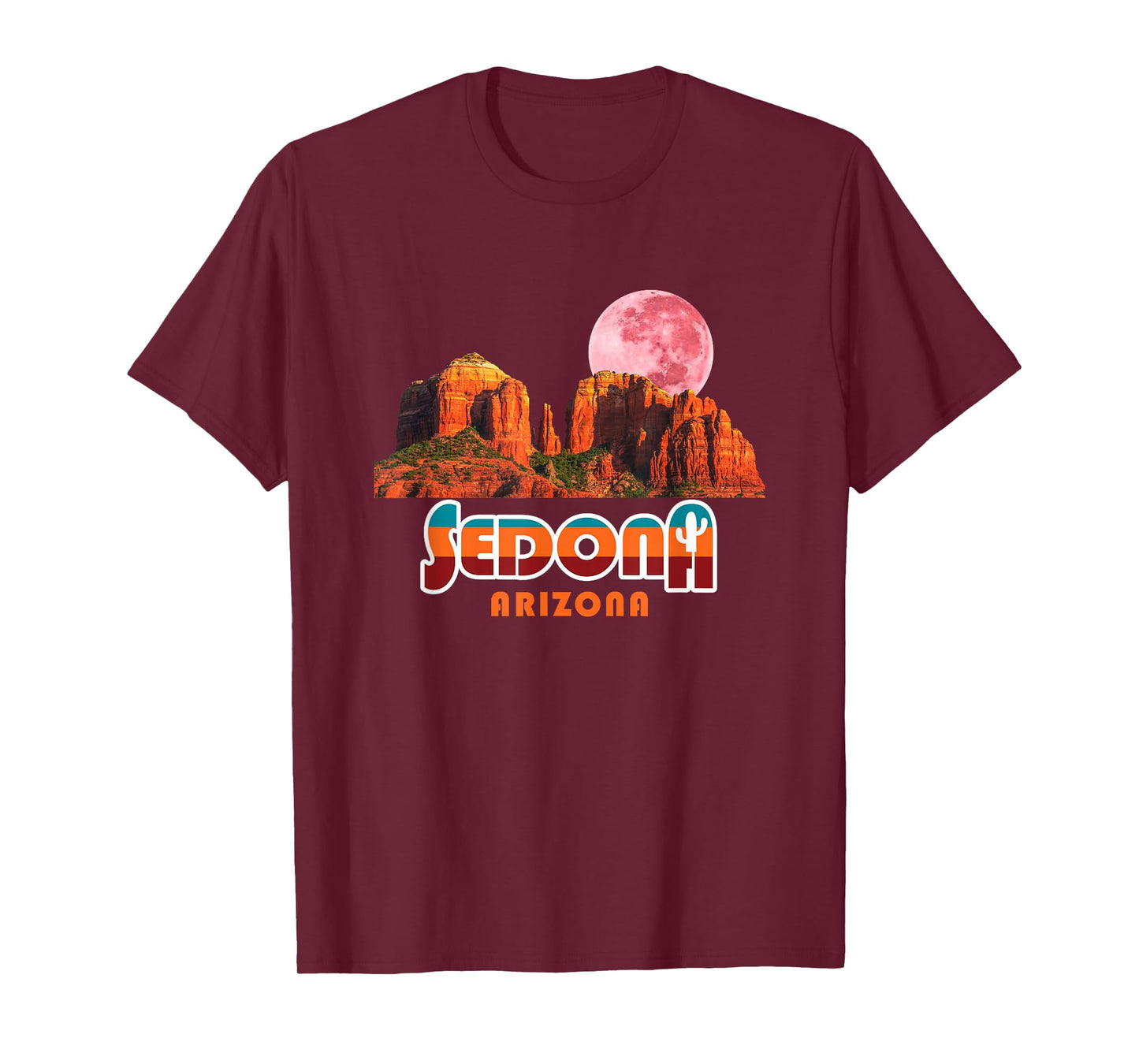 Cathedral Rock Sedona Arizona Vintage Retro Travel Hiking T-Shirt