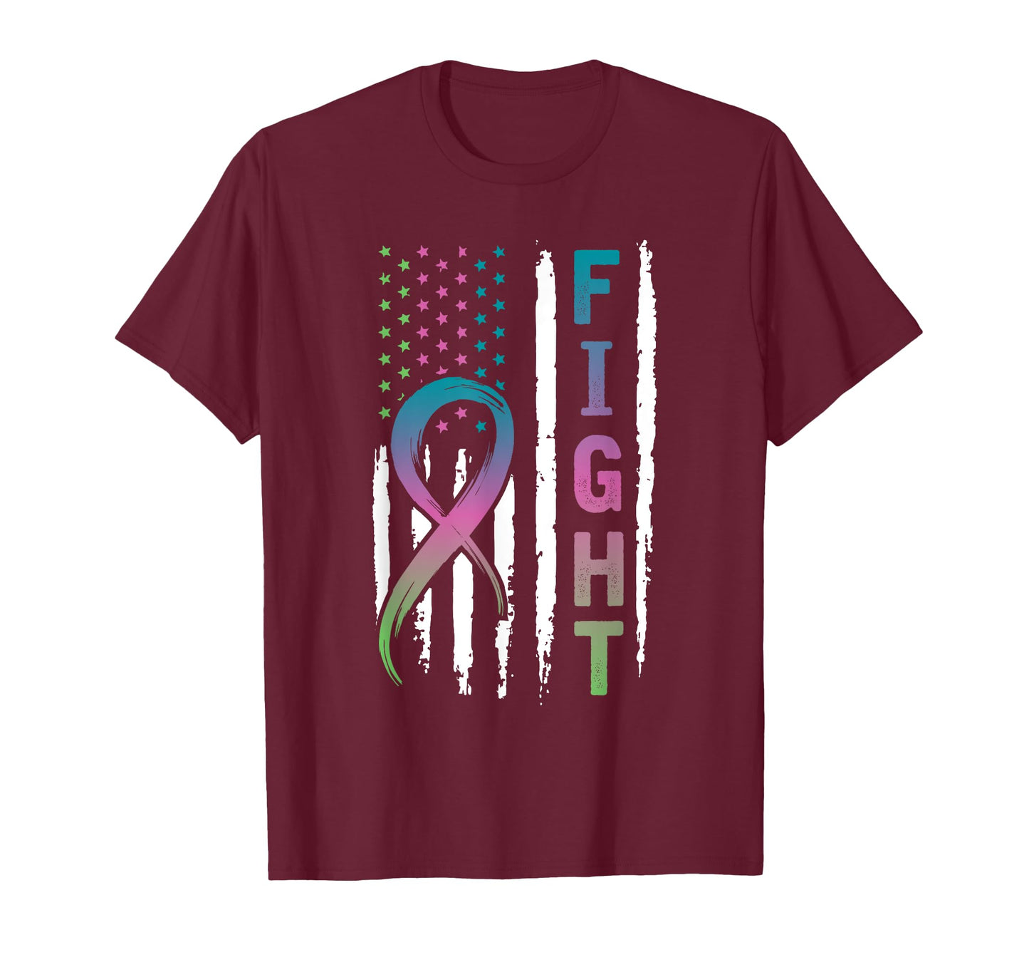Distressed American Flag Metastatic Breast Cancer T-Shirt T-Shirt for Women Men