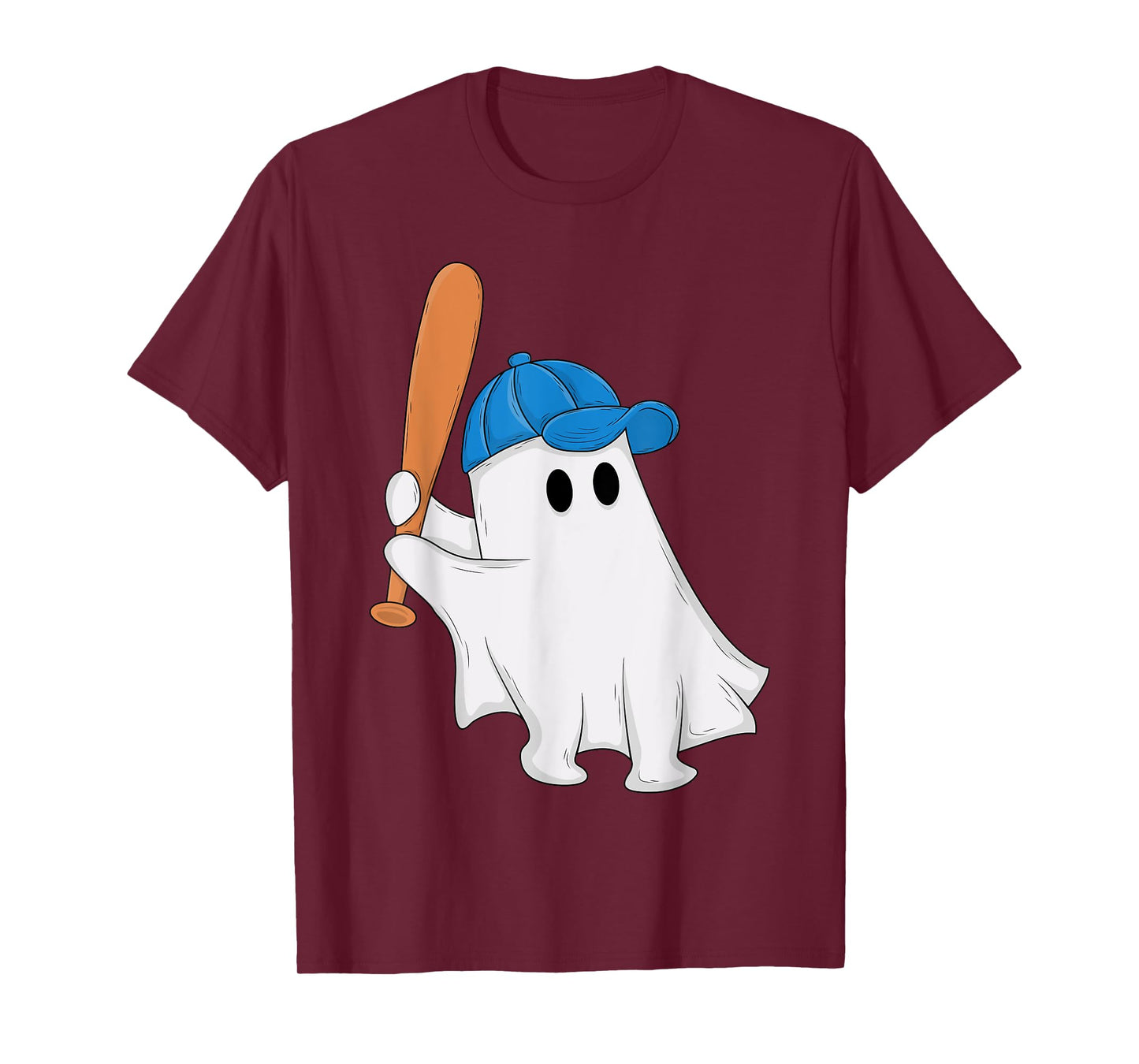 Funny Boo Ghost Baseball Player Halloween Costume T-Shirt