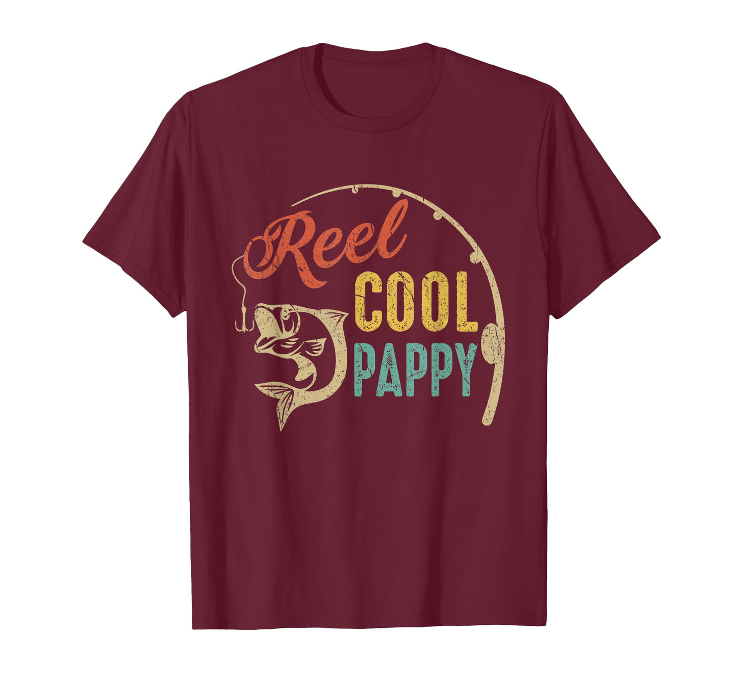 Fathers Day Shirt Vintage Fishing Reel Cool Pappy T-Shirt