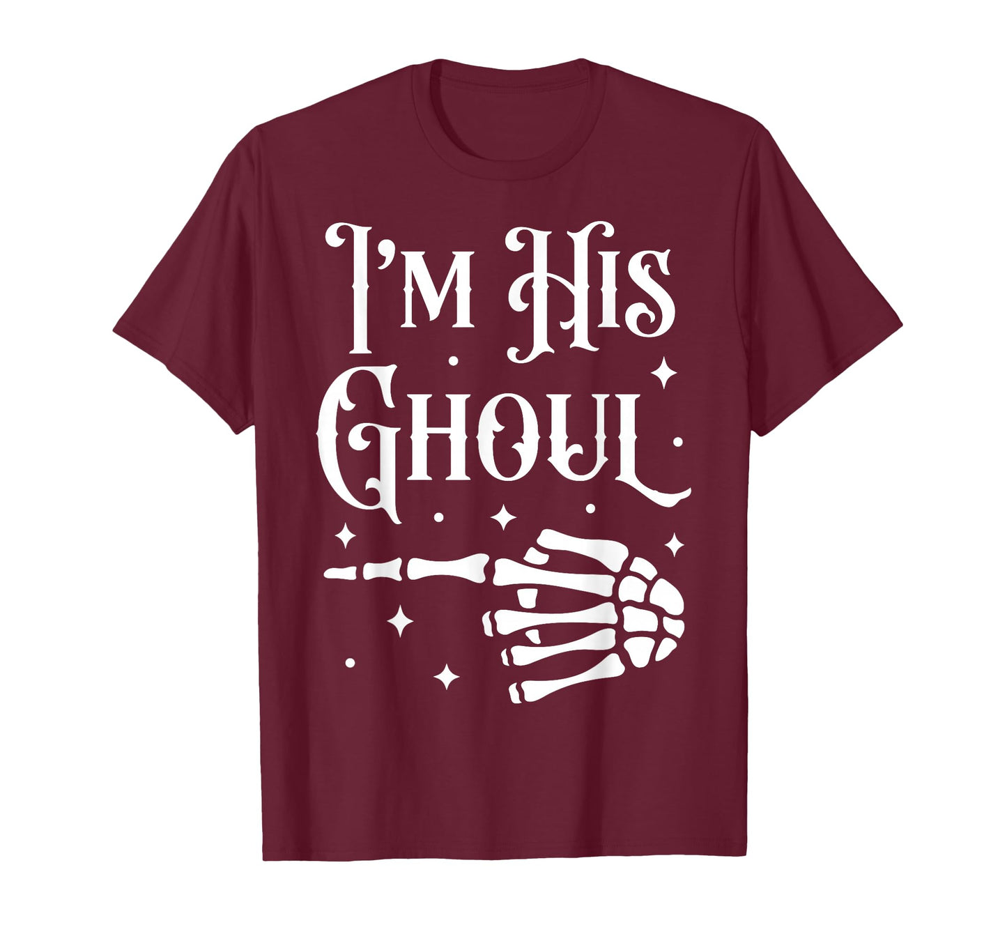 I’m Her Boo I’m His Ghoul Halloween Couple Matching Skeleton T-Shirt