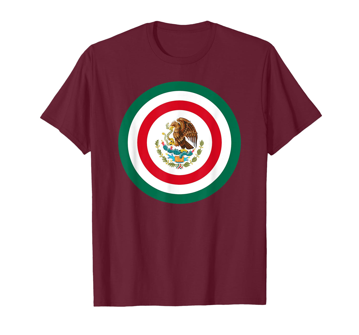 Captain Mexico Shirt Mexican Flag Superhero Shield Tee T-Shirt