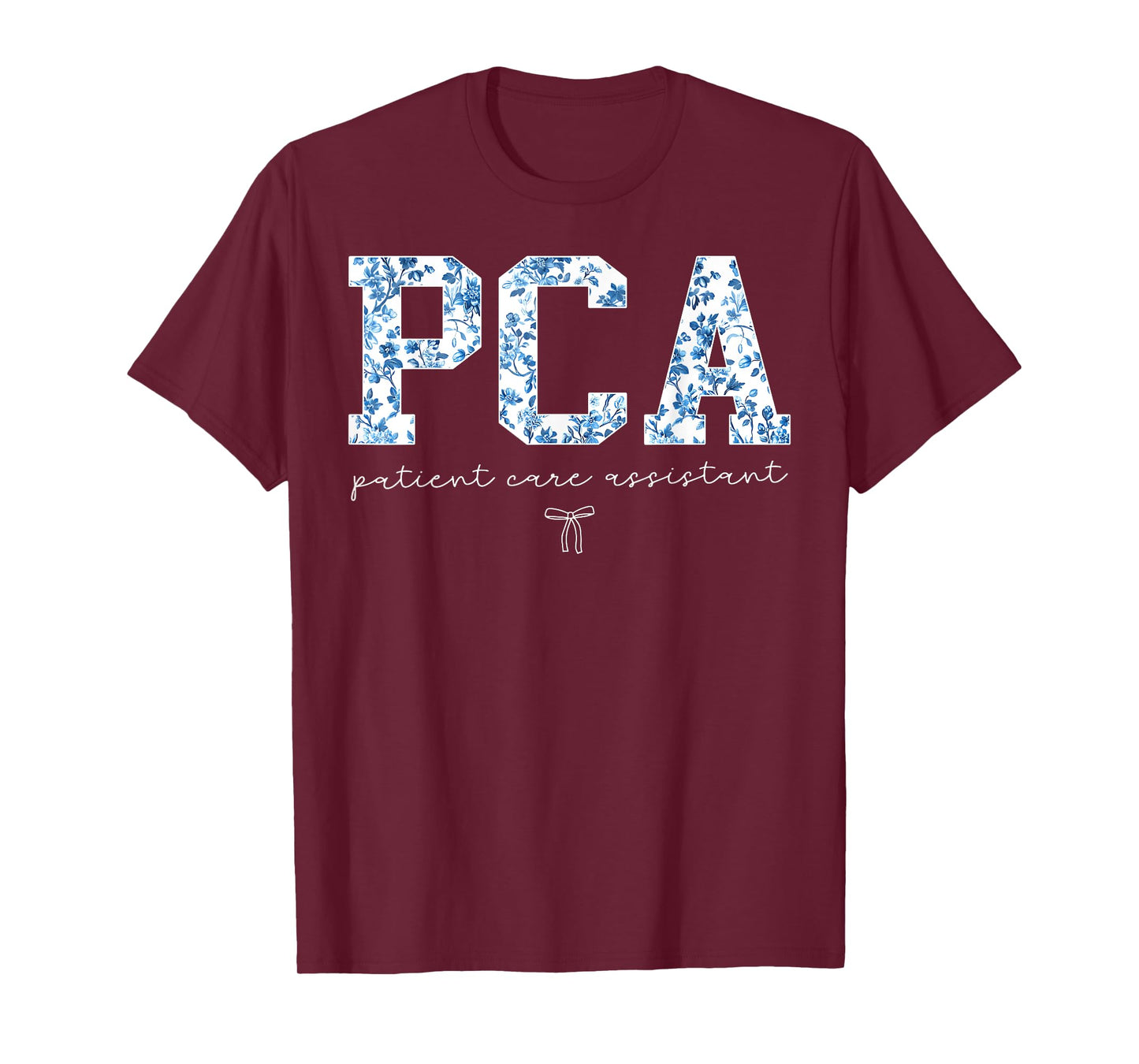 Floral Patient Care Assistant PCA Healthcare Worker Nursing T-Shirt