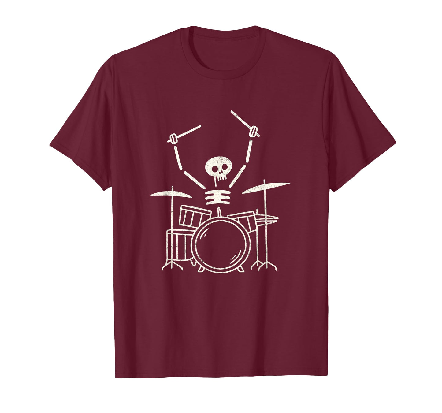 Funny Skeleton Drummer Design T-Shirt