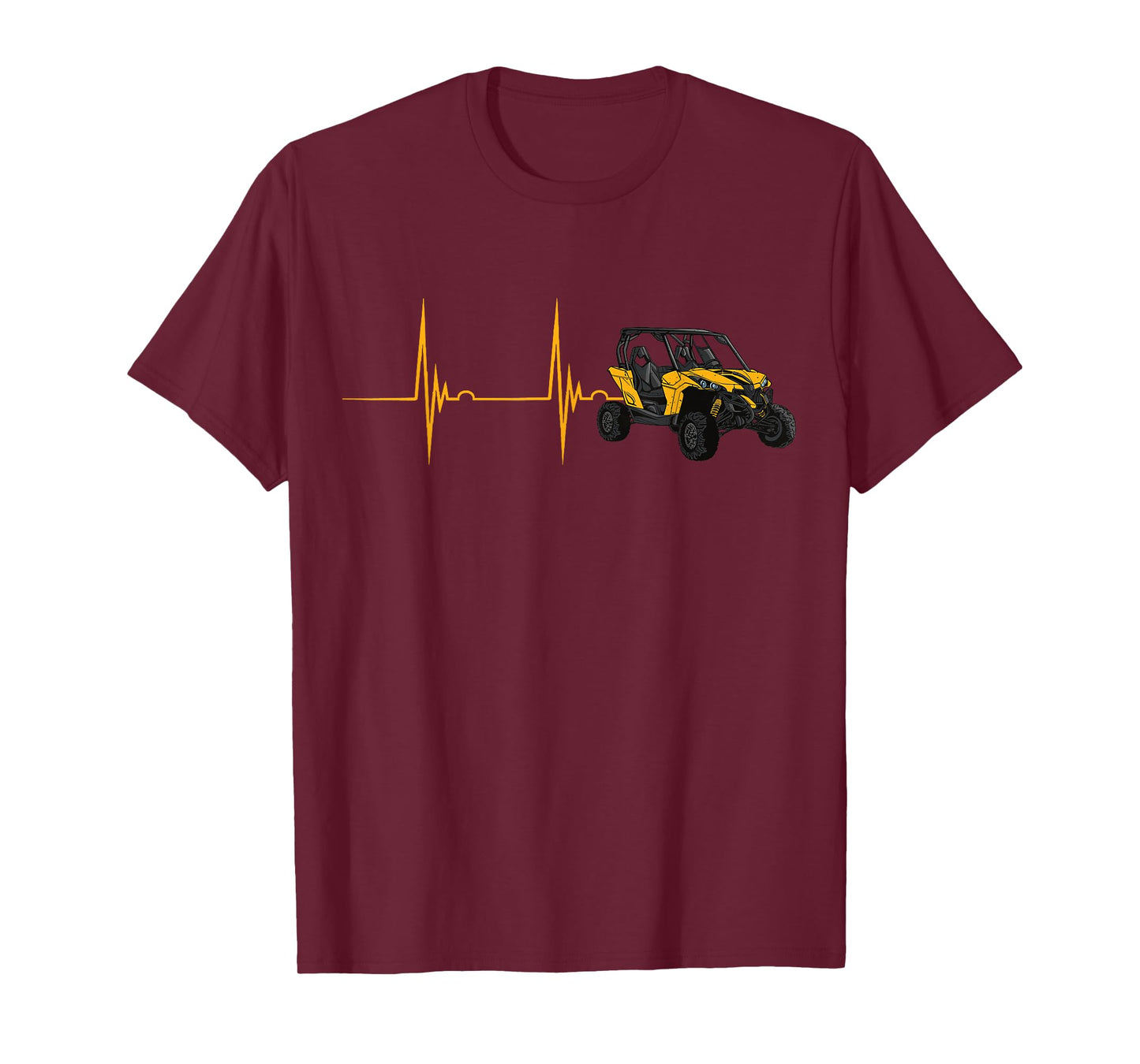 SXS All-Terrain Vehicle Heartbeat ECG Pulse ATV Quad Bike T-Shirt