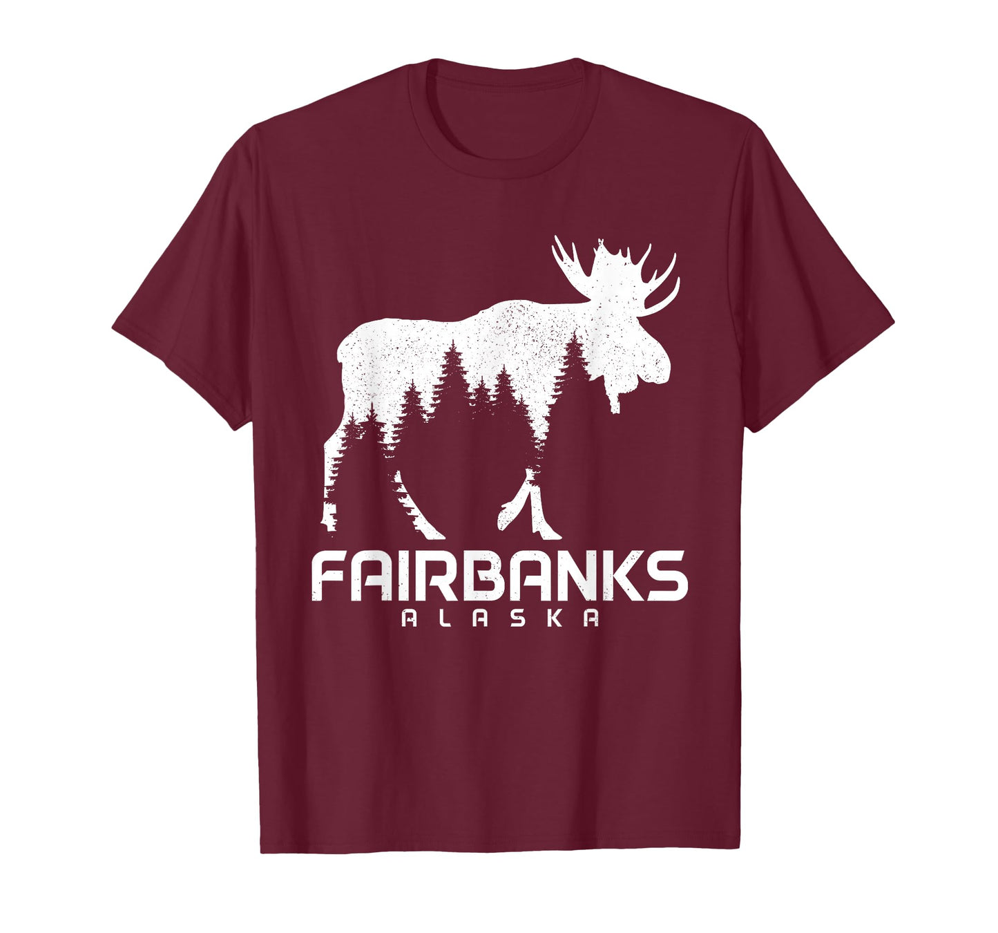 Fairbanks Alaska Vintage Pride Souvenir Moose Nature T-Shirt