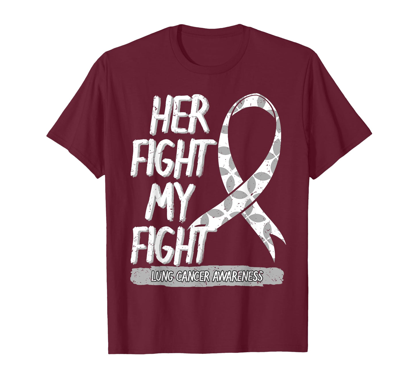 Lung Cancer Awareness White Ribbon Carcinoma Patient Gift T-Shirt