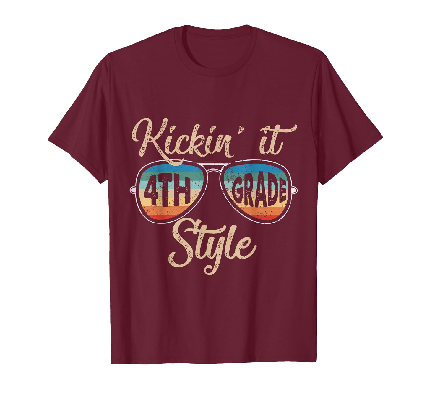 Kickin' It 4th Grade Style Back To School Elementary Teacher T-Shirt