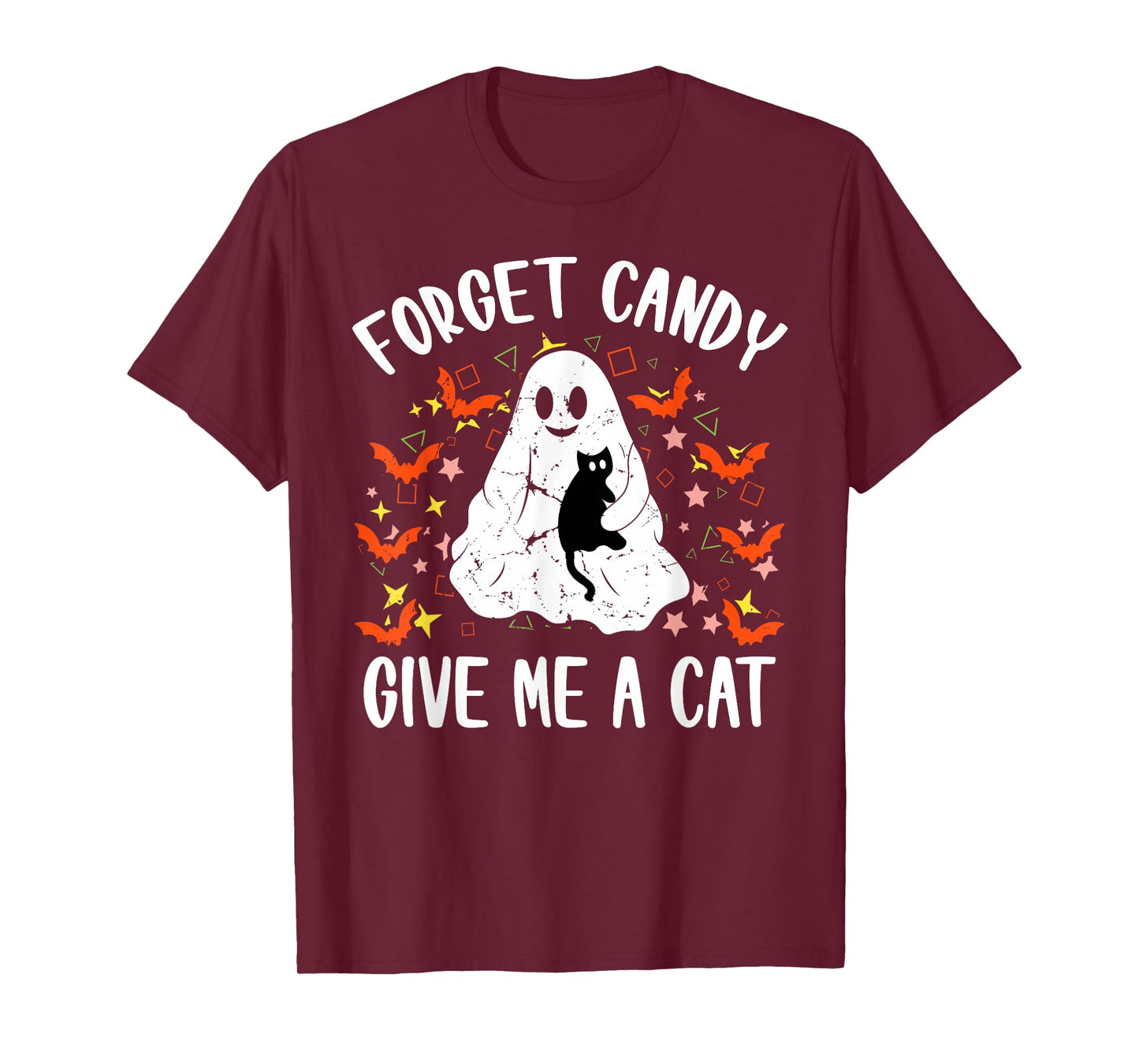 Halloween Forget Candy Give Me Cat Costume Women Men Kids T-Shirt