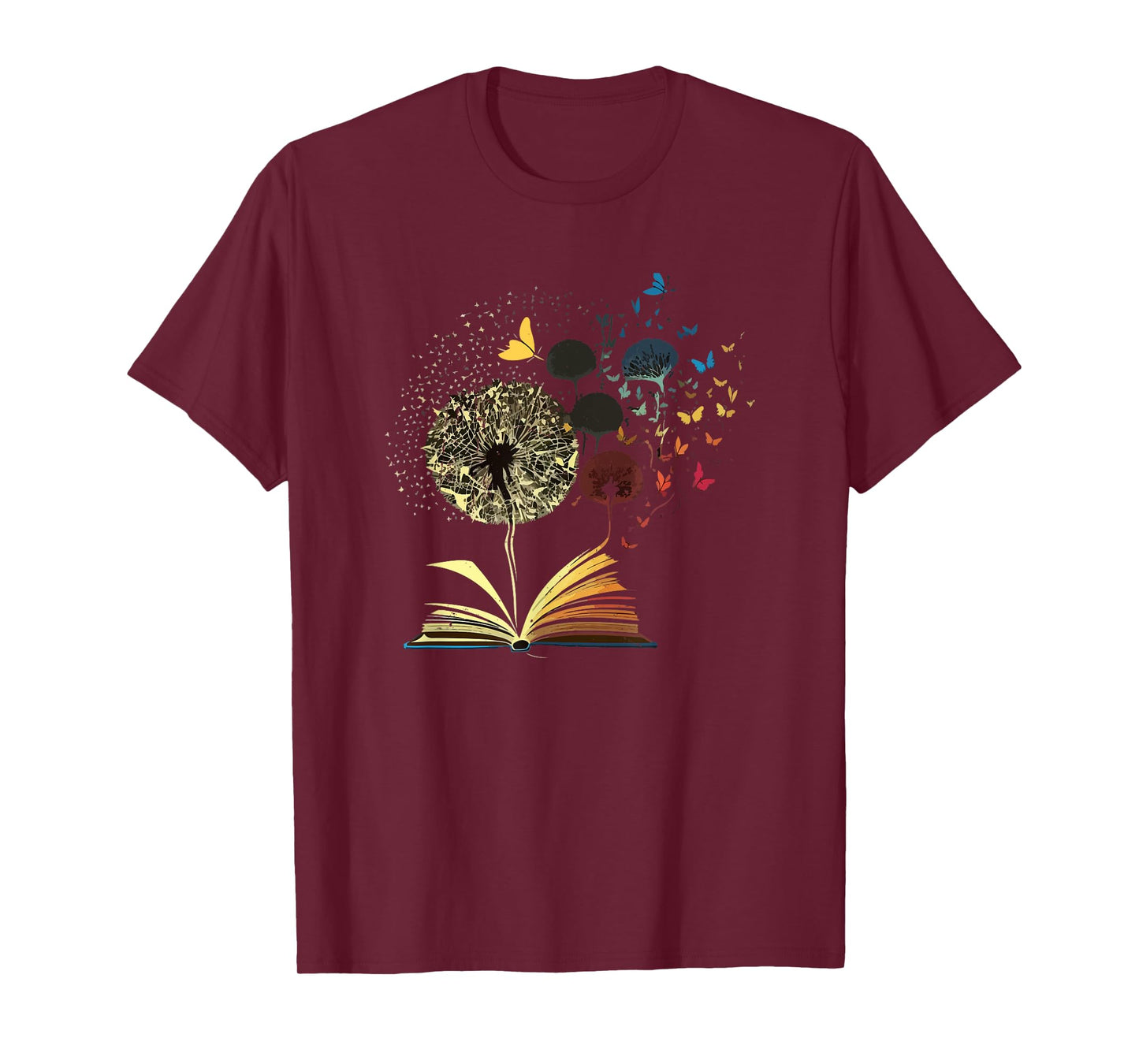 Dandelion Book Funny Bookworm Reading Lovers Nerd Geek Humor T-Shirt