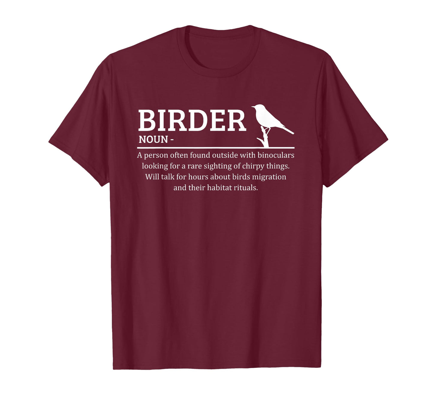 Birder Definition Funny Birding Birdwatching Lovers T-Shirt