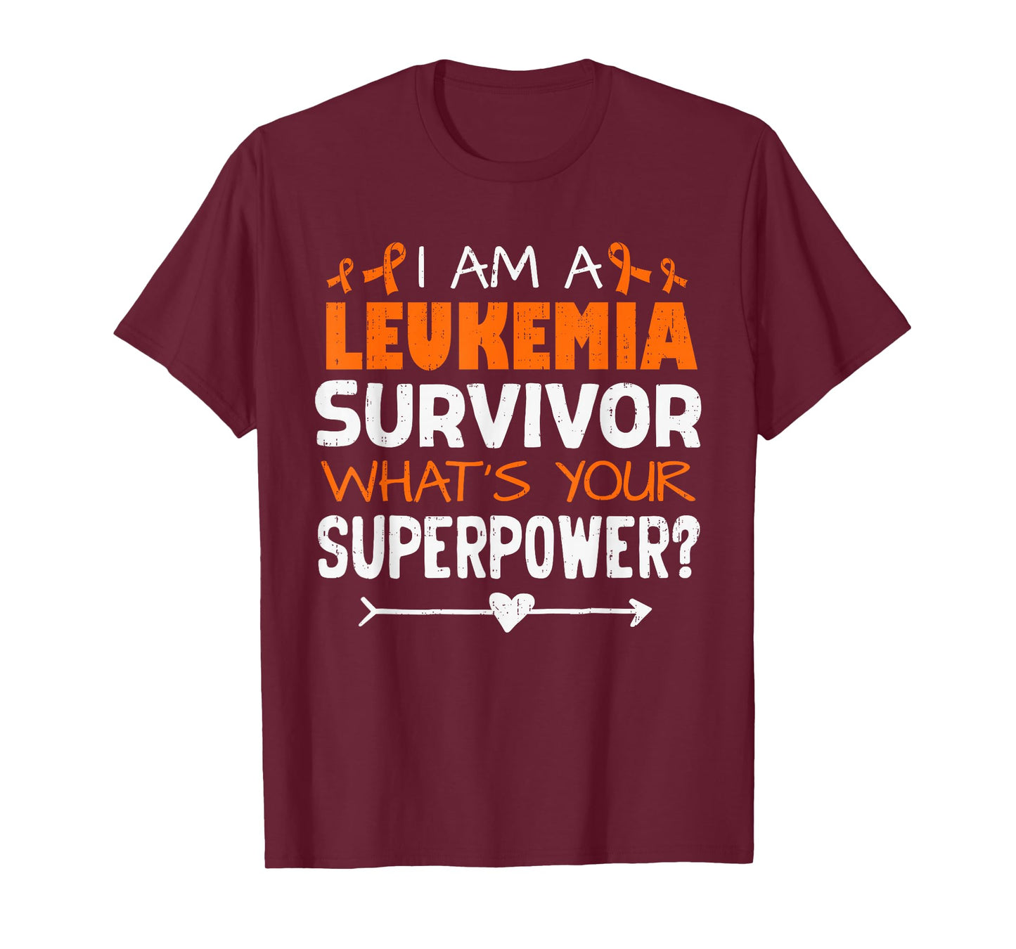 Leukemia Cancer Survivor Awareness Warrior Ribbon Orange T-Shirt