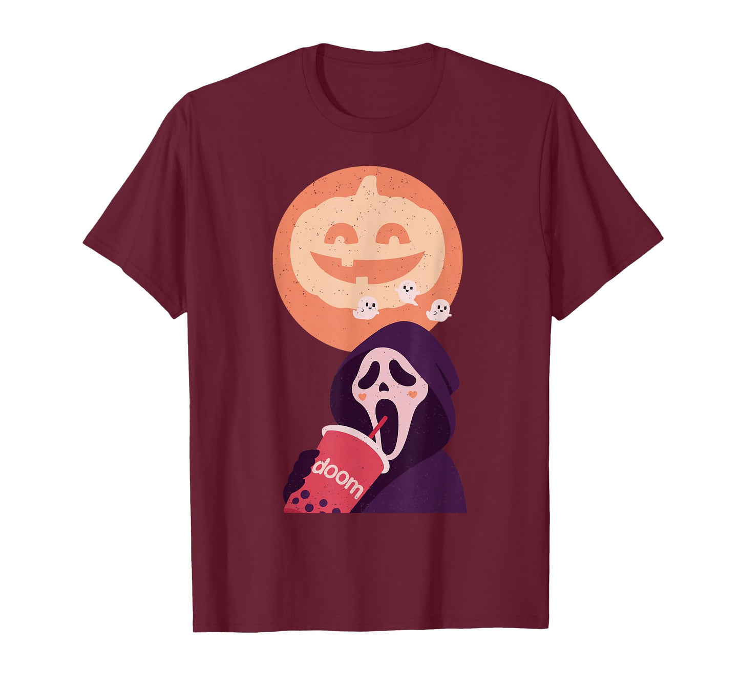 Grim Reaper Pumpkin Halloween Funny Spooky Season T-Shirt