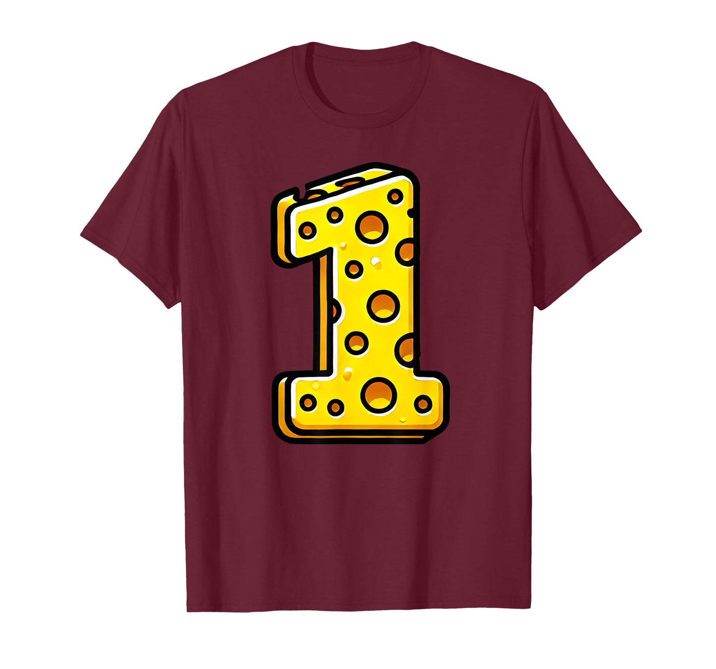 Happy 1st Birthday Cheese Number Boys Girls Kids T-Shirt