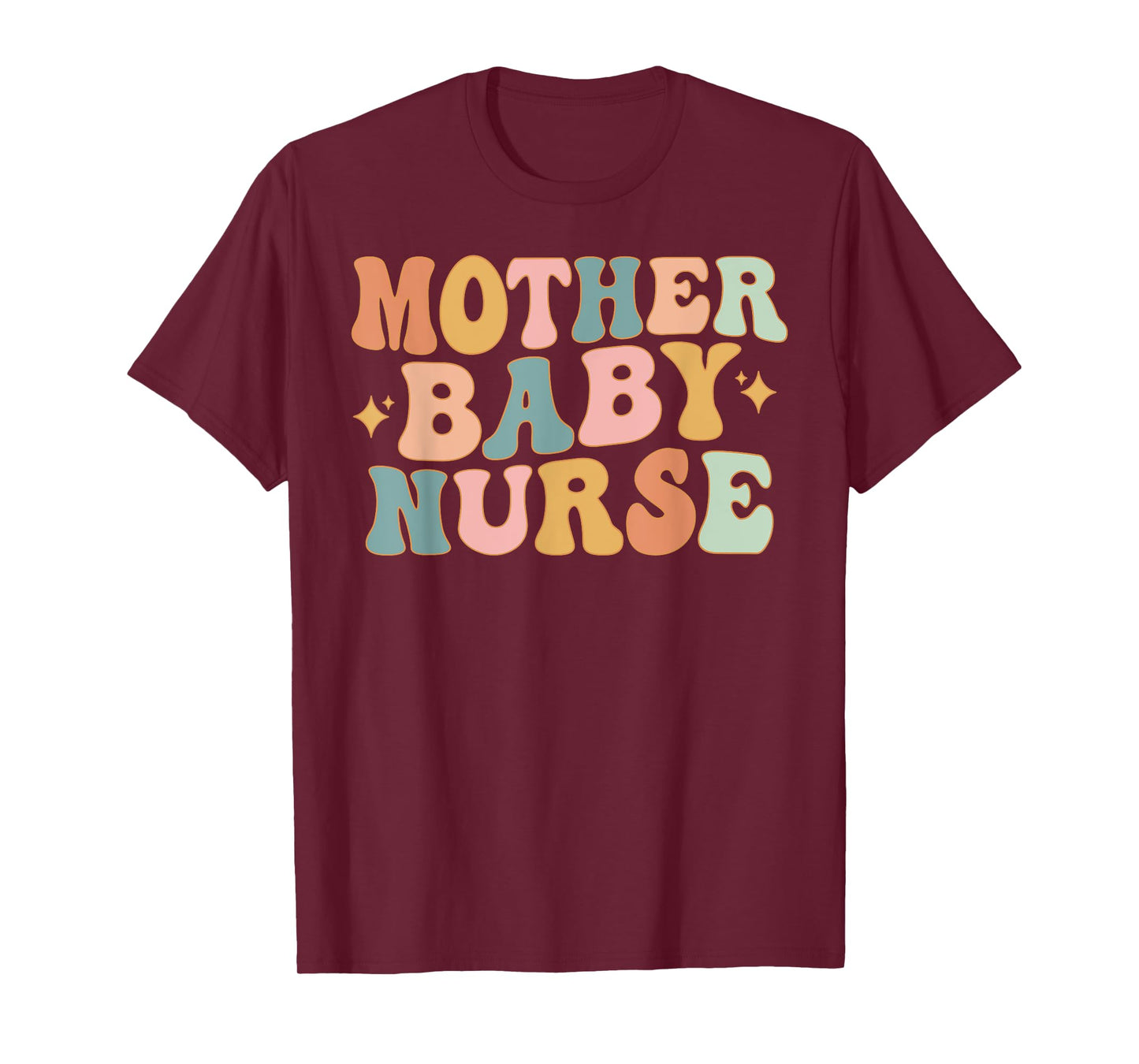 Retro Mother Baby Nurse, Postpartum Nurse, Mom Baby Nursing T-Shirt