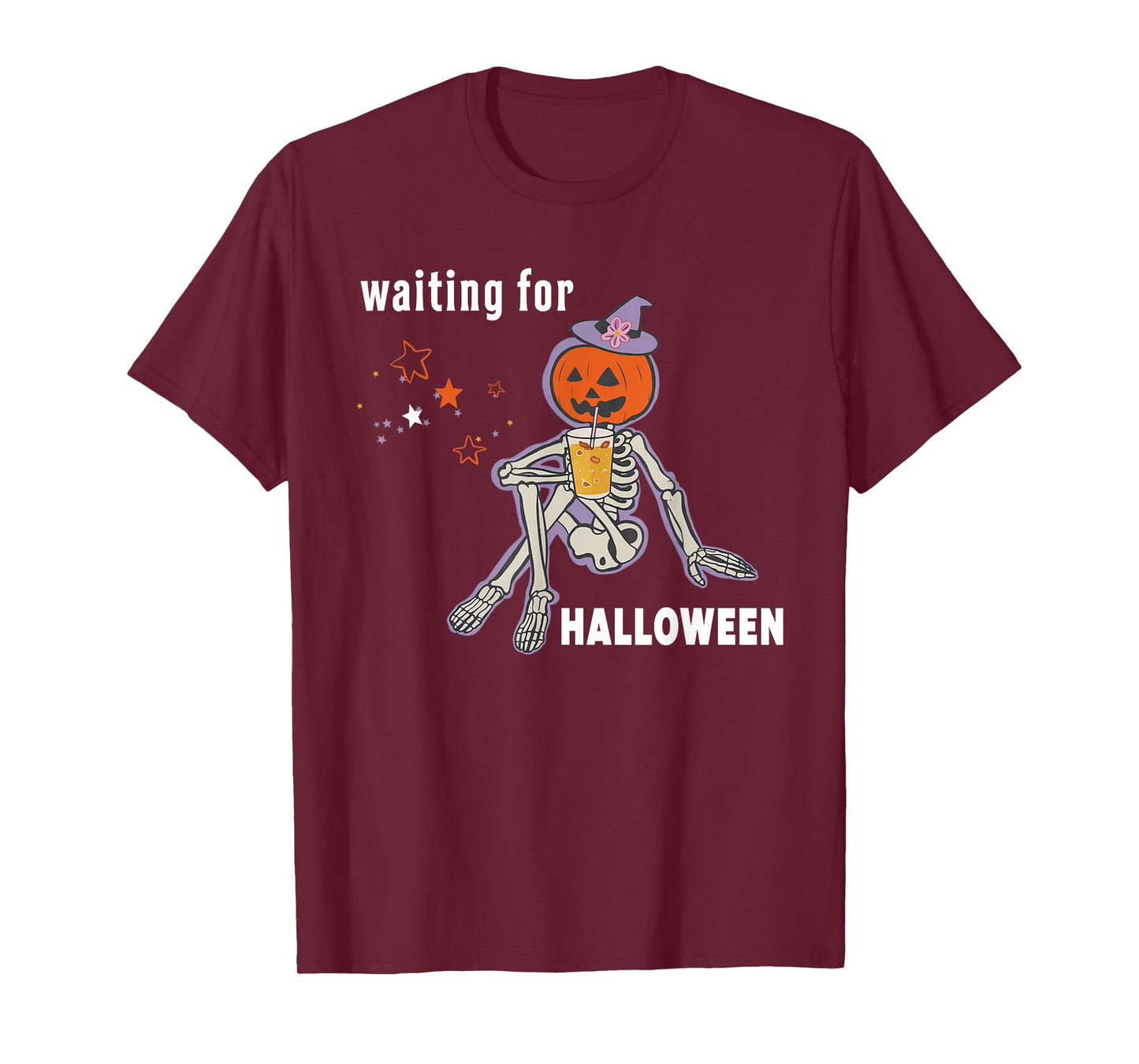 Spooky Skeleton Waiting for Halloween T-Shirt