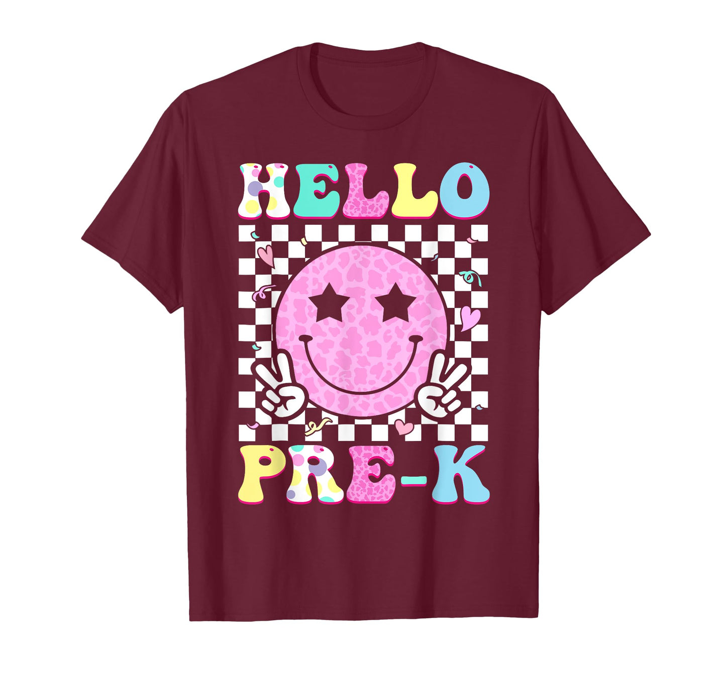 Hello Pre-K Groovy Back to School PreK Preschool Girls Kids T-Shirt