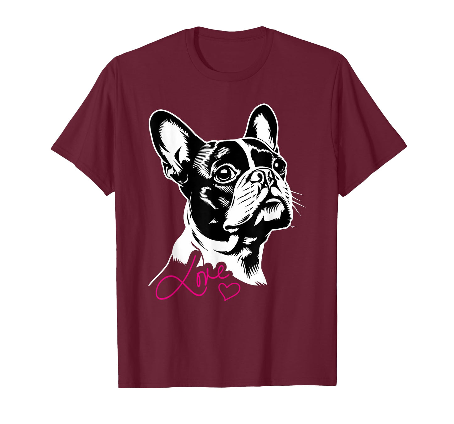 Boston Terrier Dog Boston Terrier Heart Men Women Kids T-Shirt