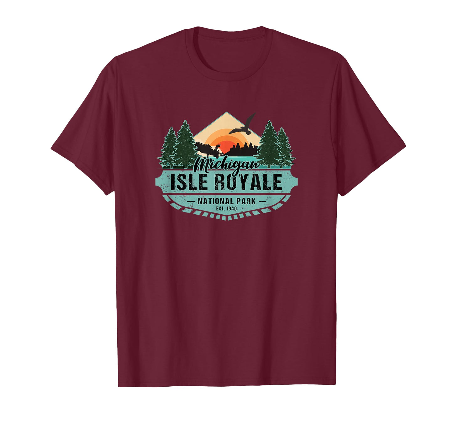 Isle Royale National Park Michigan Hiking Vacation Souvenir T-Shirt