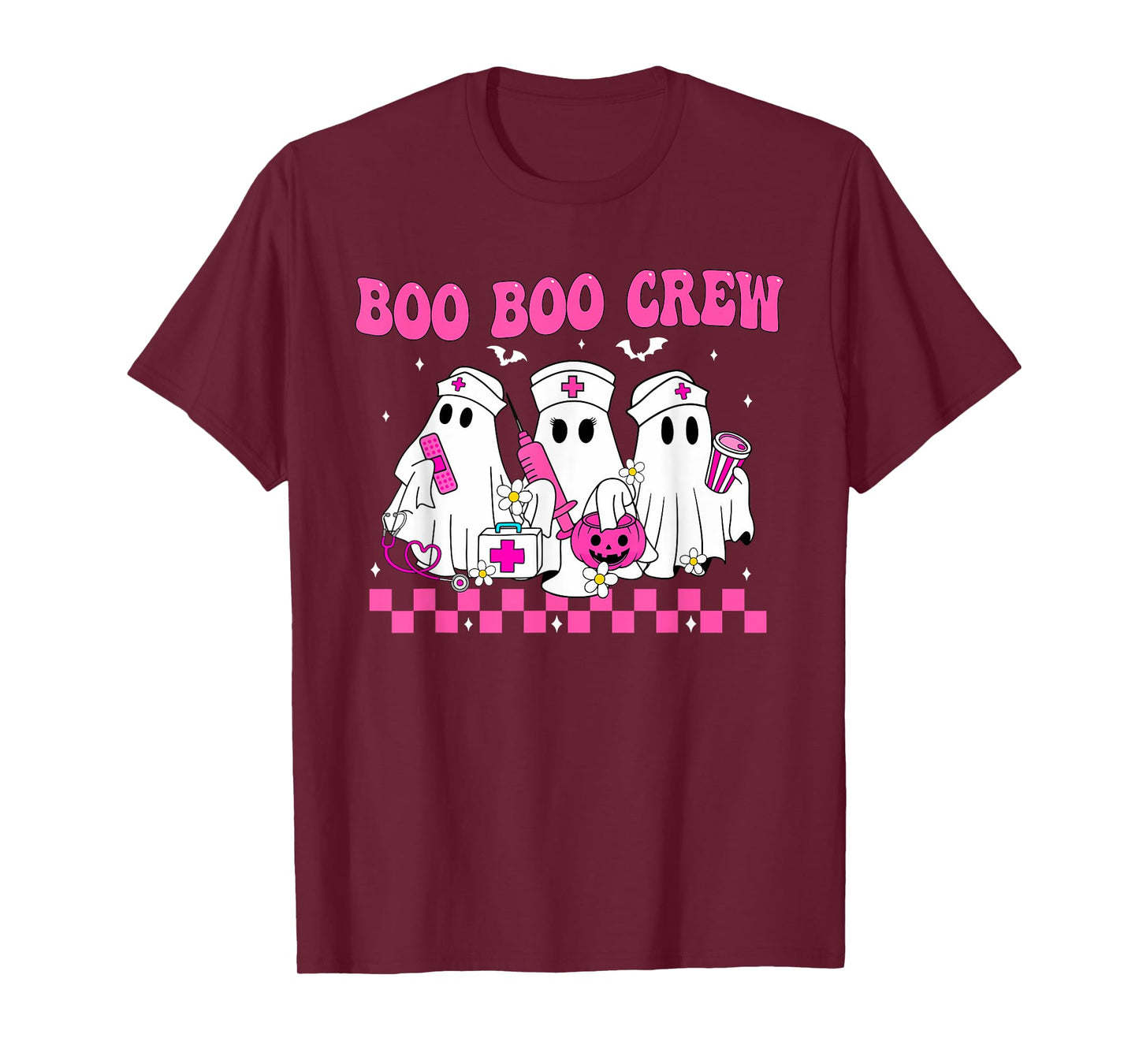 Boo Boo Crew Nurse Halloween Costume Spooky Ghost Nurse T-Shirt