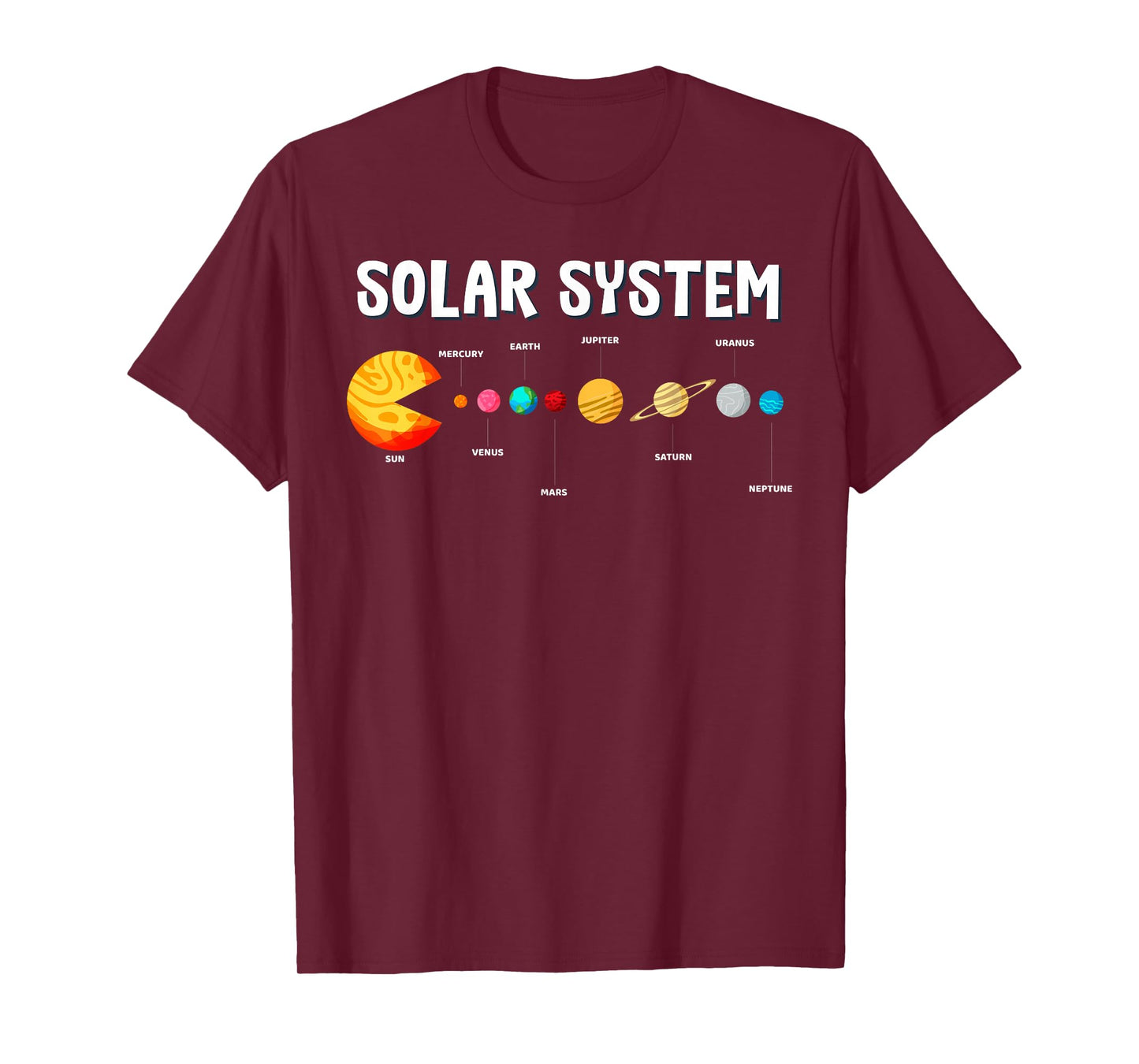 Funny Solar System Astronauts Video Games Teacher Kids 2025 T-Shirt