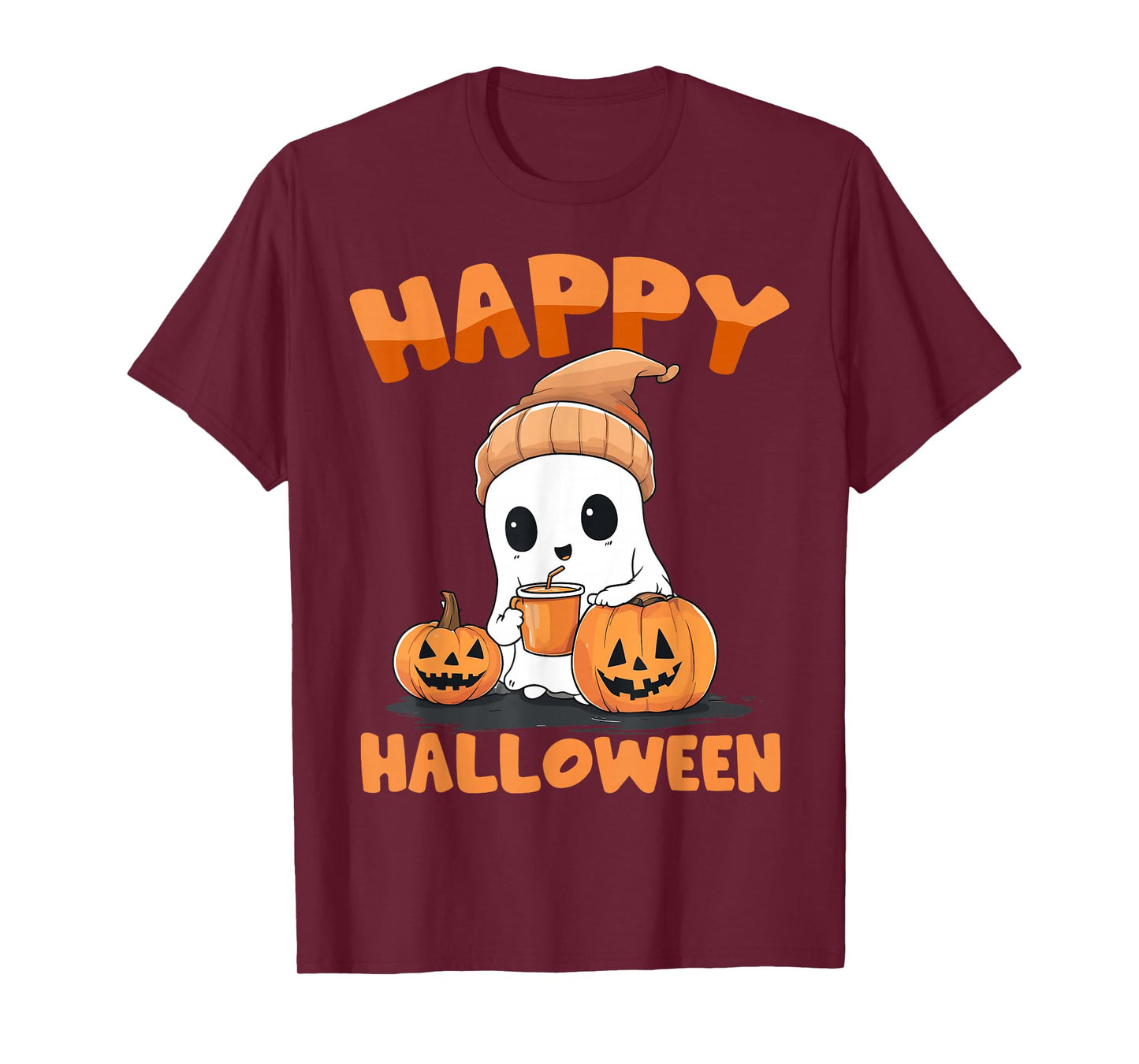Funny Happy Halloween Boo Ghost Matching Family Couples 2025 T-Shirt