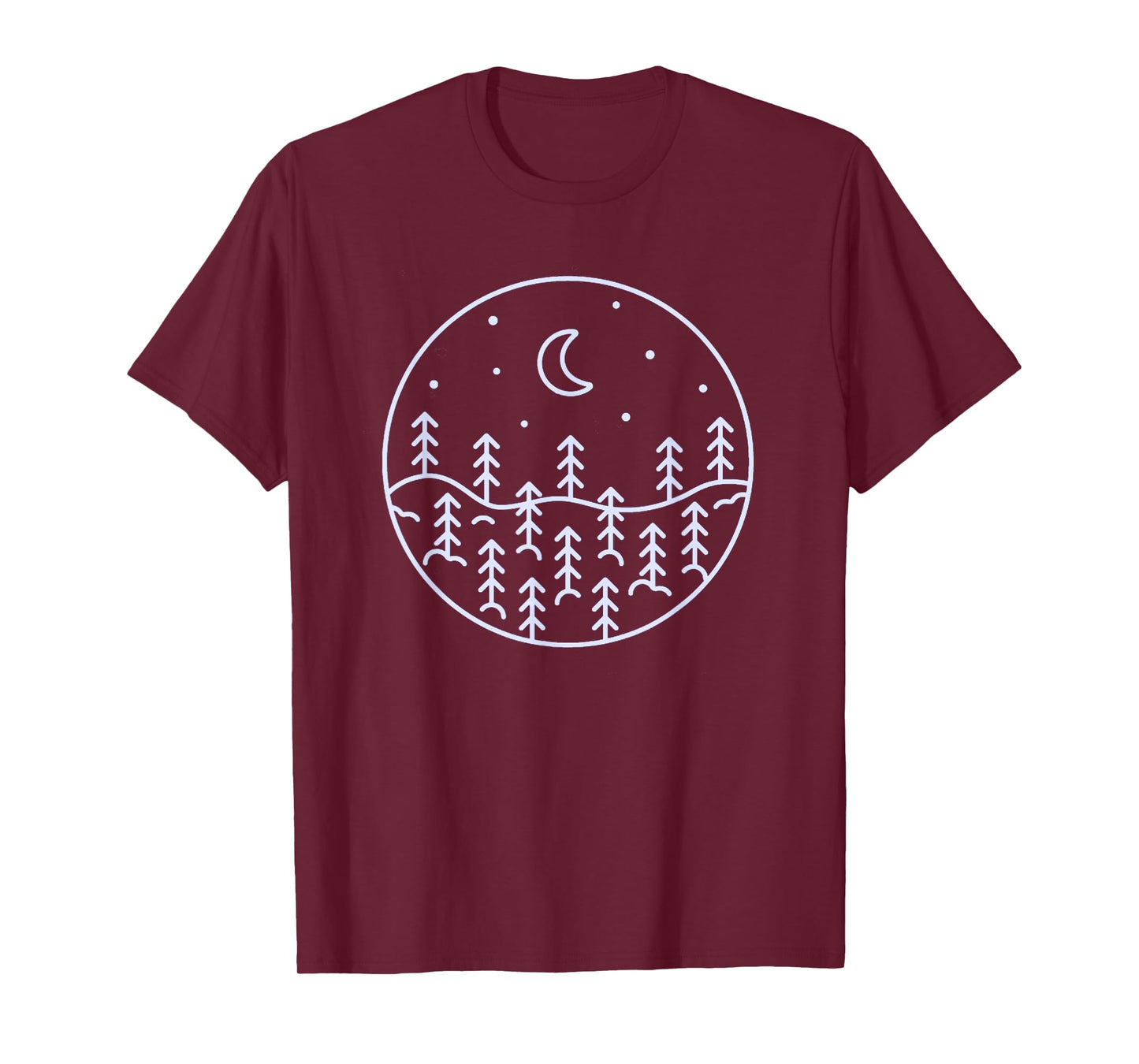 Minimal Forest Nature Outdoor Camping Hiking Camper T-Shirt