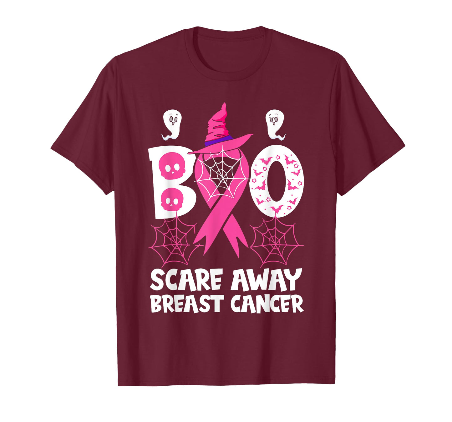 Breast Cancer Halloween Party Pink Ribbon Witch Survivor T-Shirt