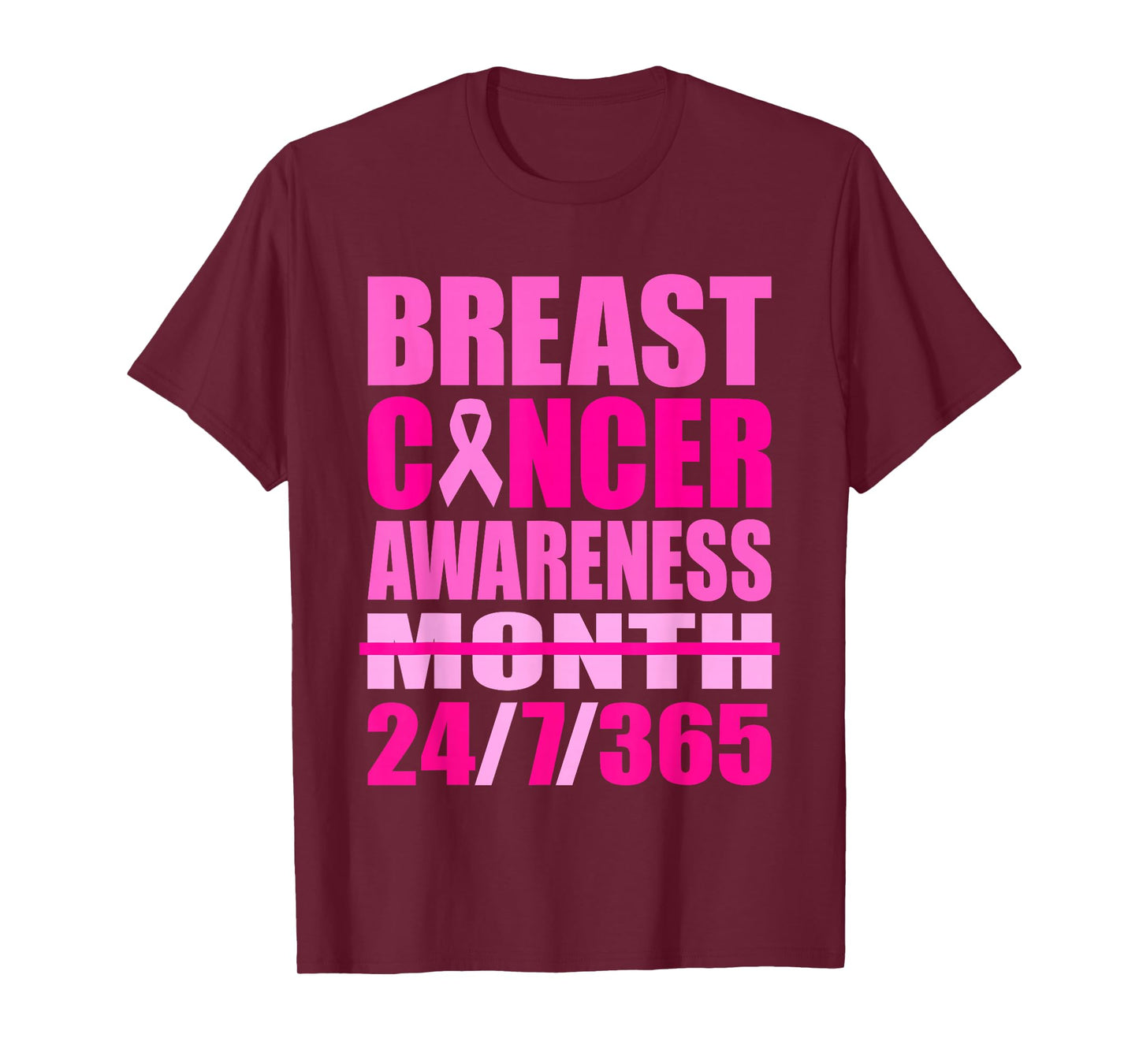 Breast Cancer Awareness 24 7 365 Days Pink Breast Cancer T-Shirt