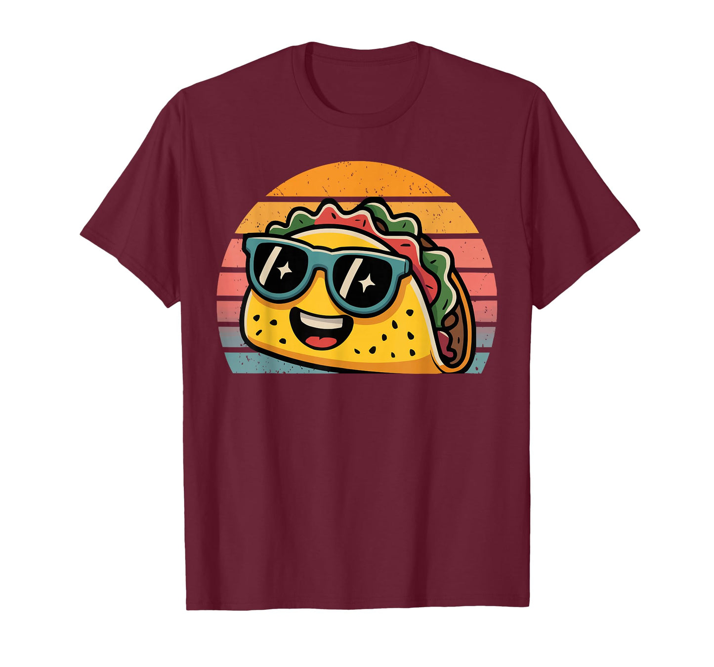 Retro Sunset Tacos Costume for Food Lovers Funny Tacos T-Shirt