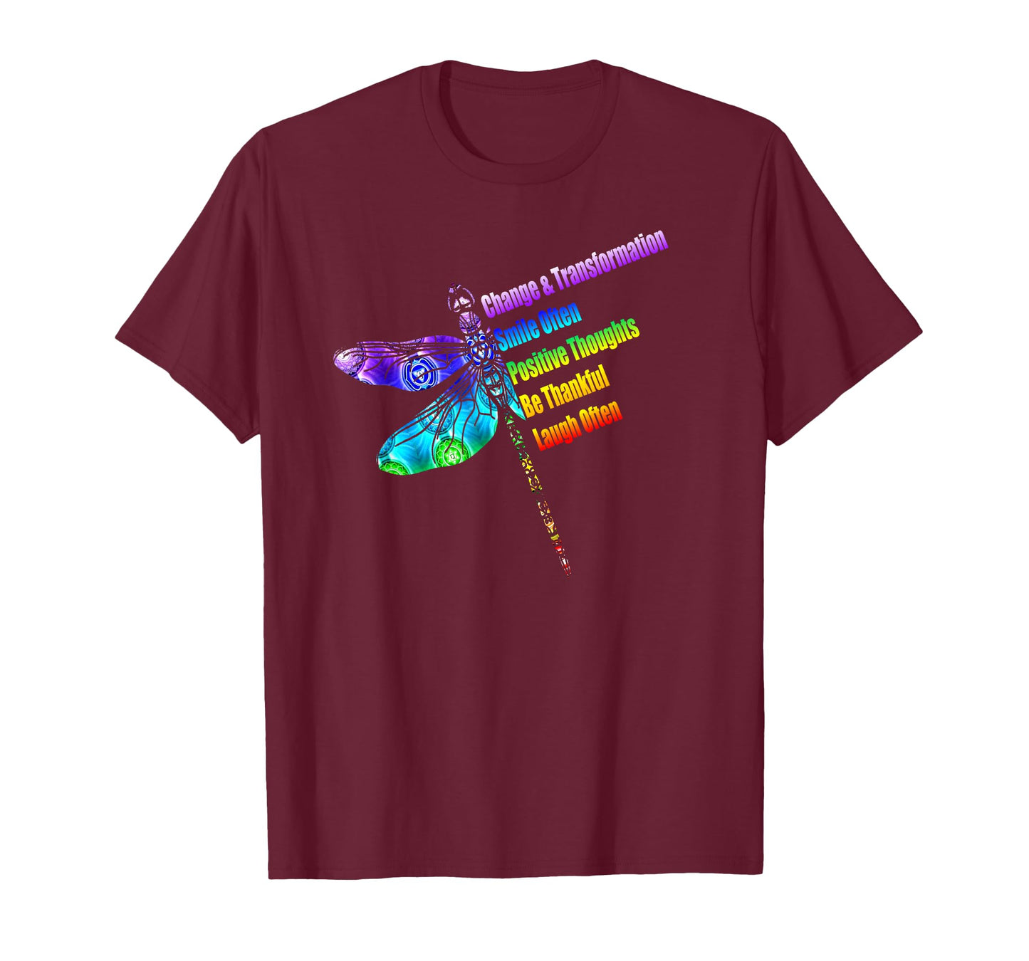 Womens Motivational Inspiration Gift Dragonfly T-Shirt