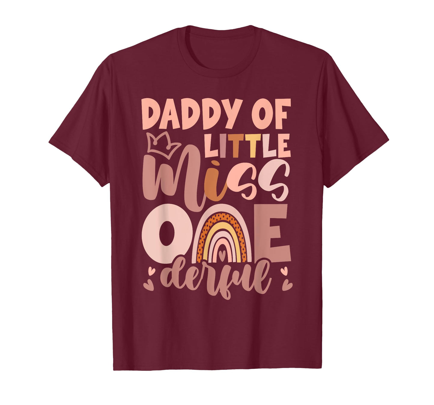 Boho Daddy of Miss Onederful 1st Birthday Girl Cute T-Shirt