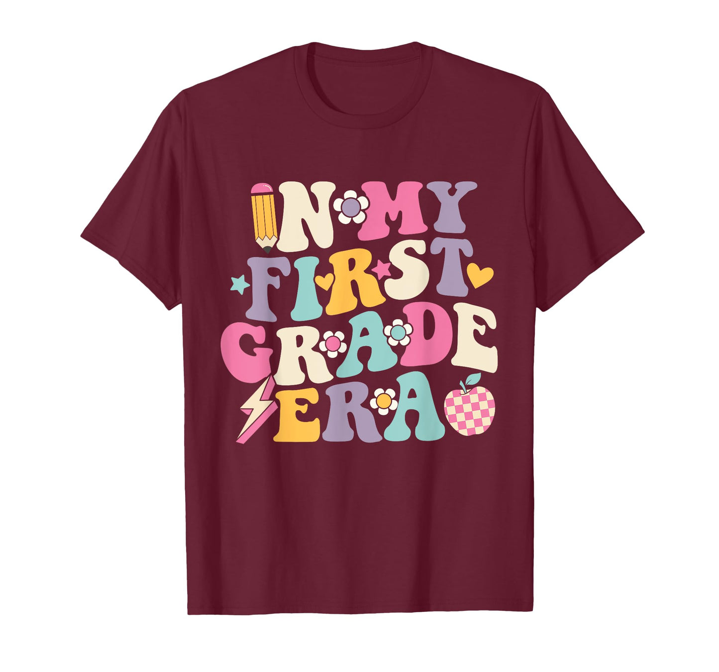 In My First Grade Era Girl Back To School 1st Grade Teacher T-Shirt