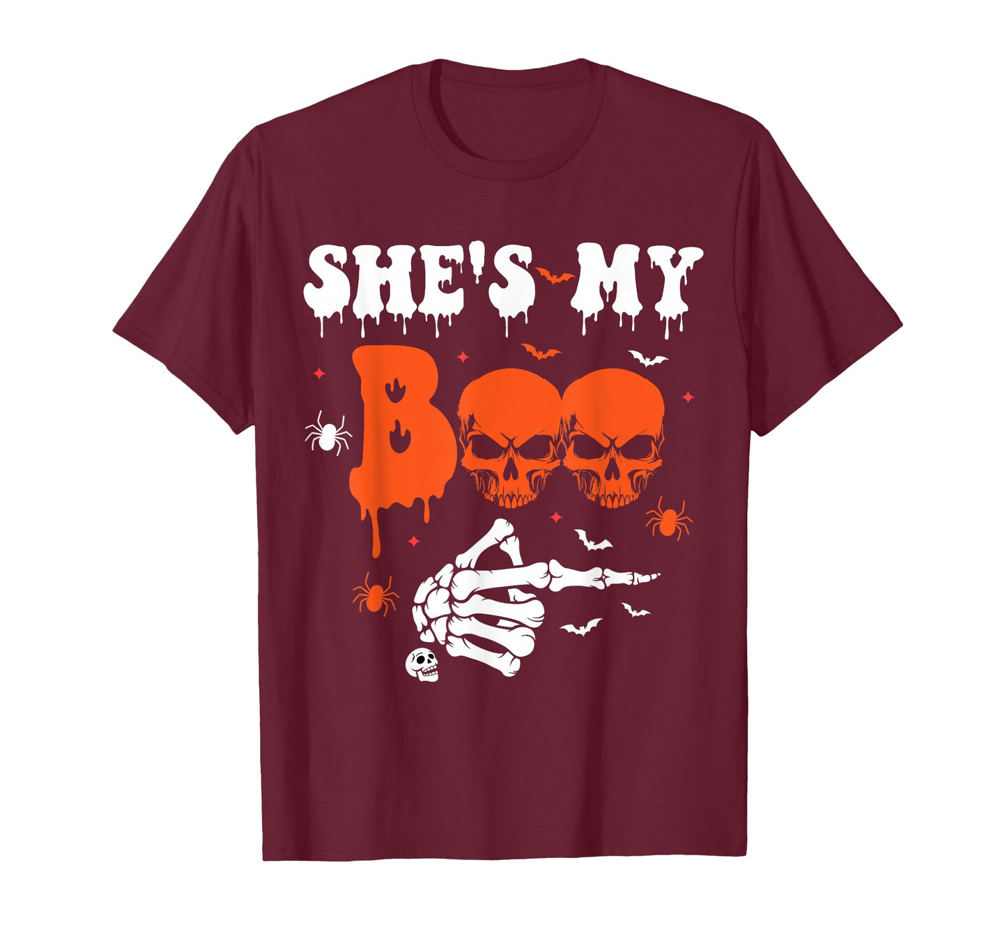 She’s My Boo Skeleton Couples Matching Couple Halloween T-Shirt