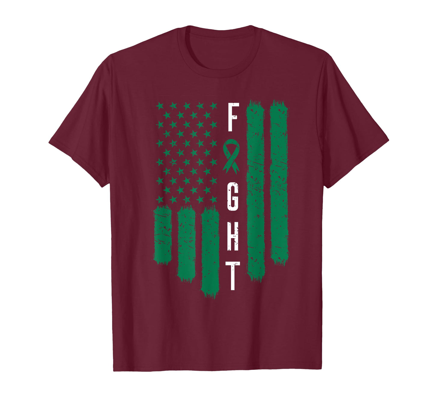 Liver Cancer Awareness Primary Hepatic American Flag Gift T-Shirt