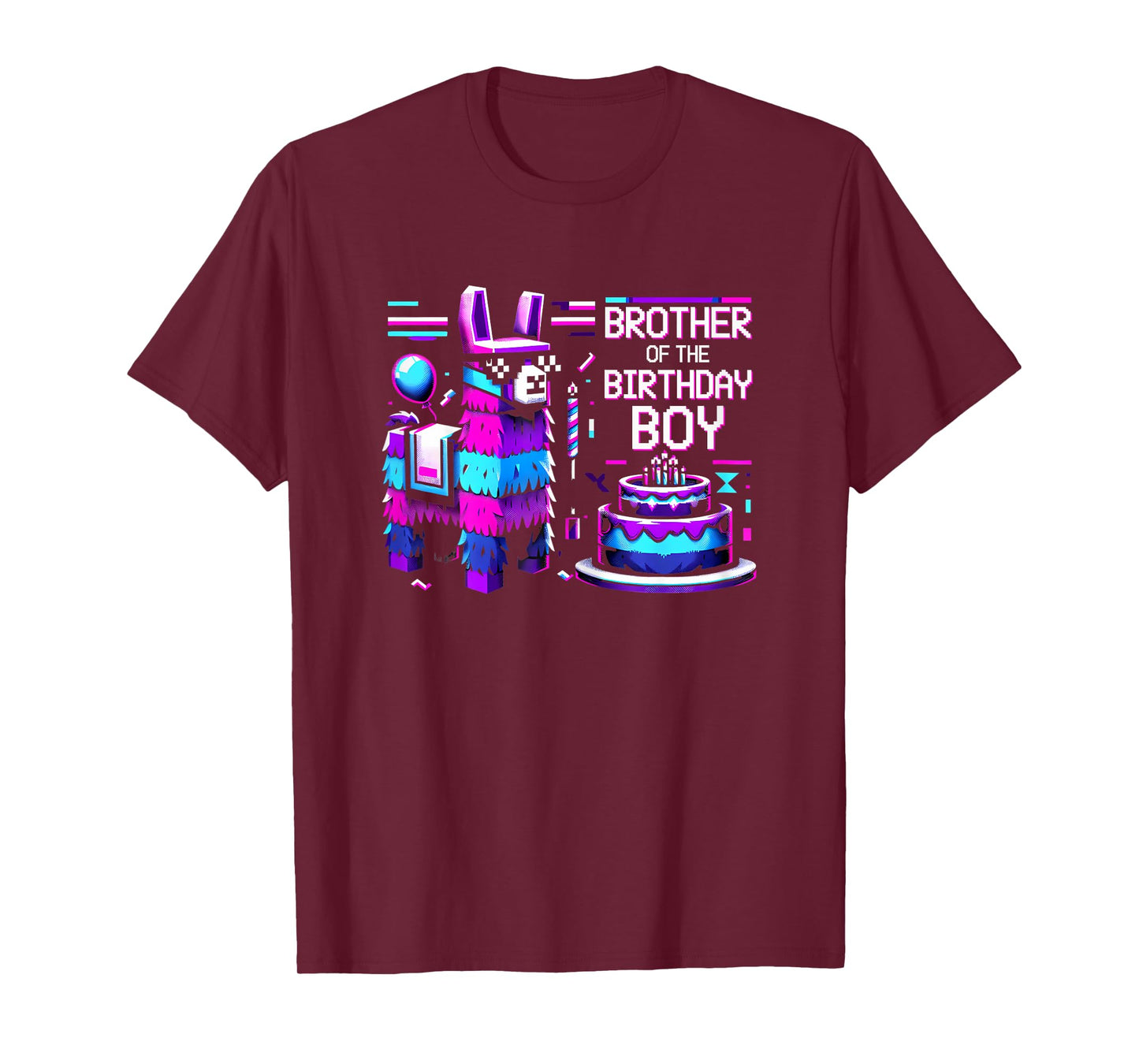 Llama Pinata Brother Of The Birthday Boy Party Family T-Shirt
