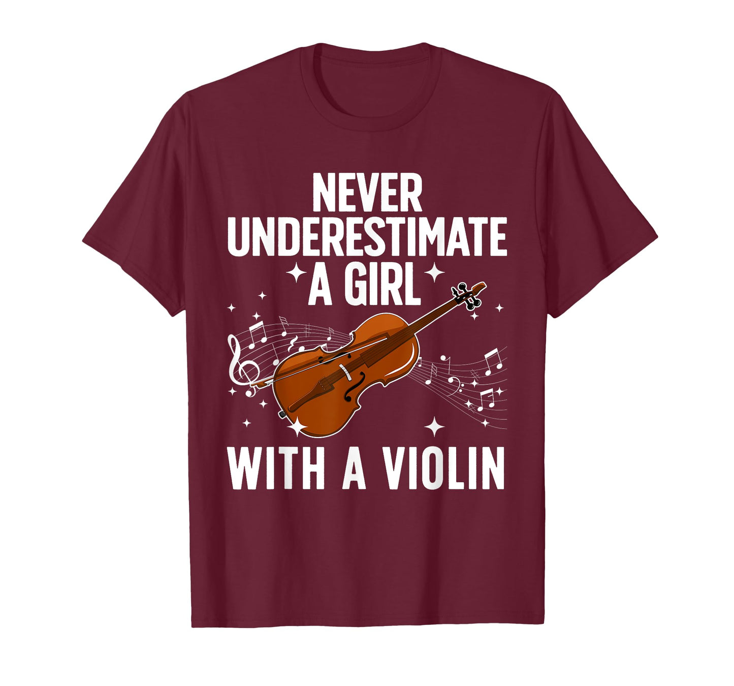 Best Violin Art For Women Girls Violin Player Viola Lover T-Shirt
