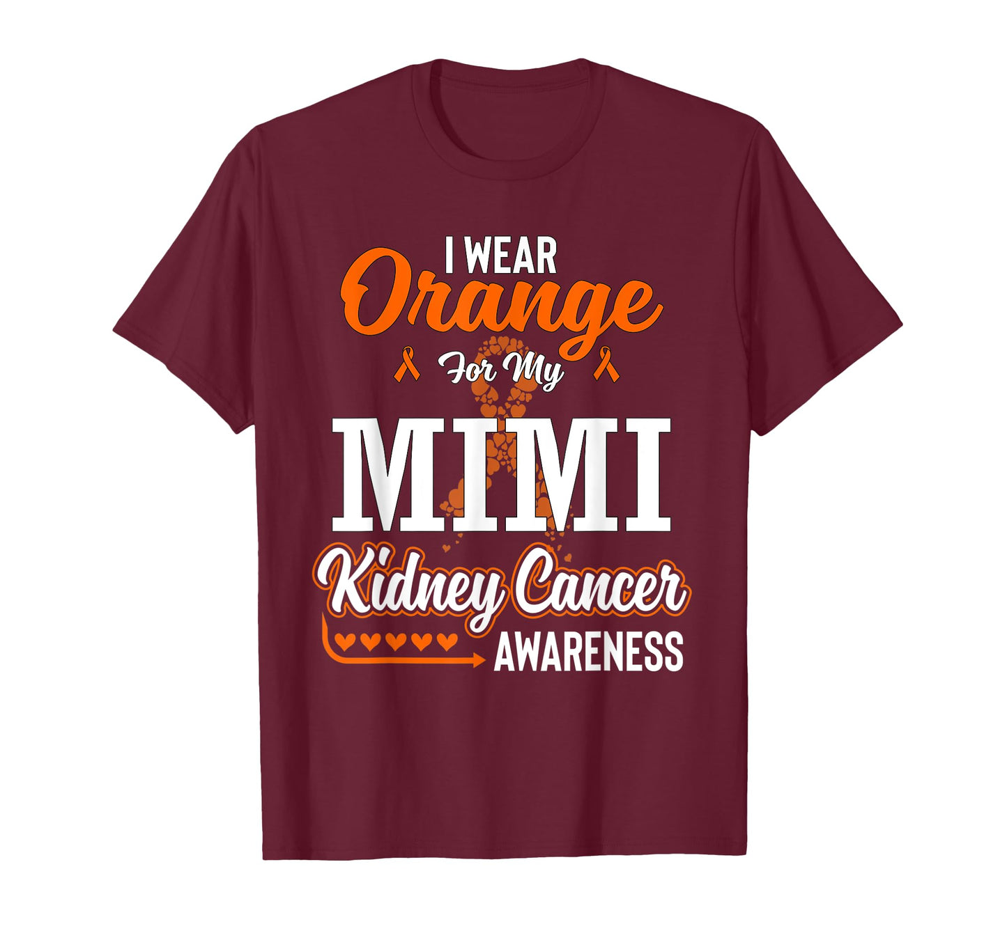 Family I Wear Orange For My Mimi Kidney Cancer Awareness T-Shirt