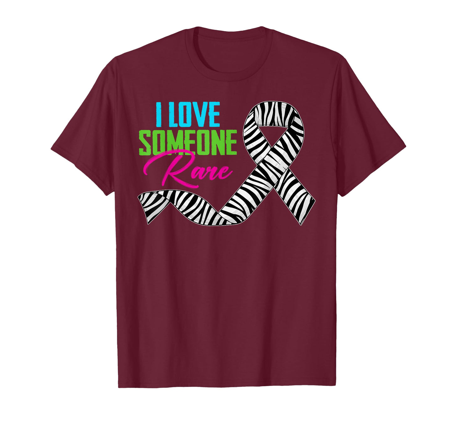 I Love Someone Rare Rare Disease Awareness Day Zebra Ribbon T-Shirt